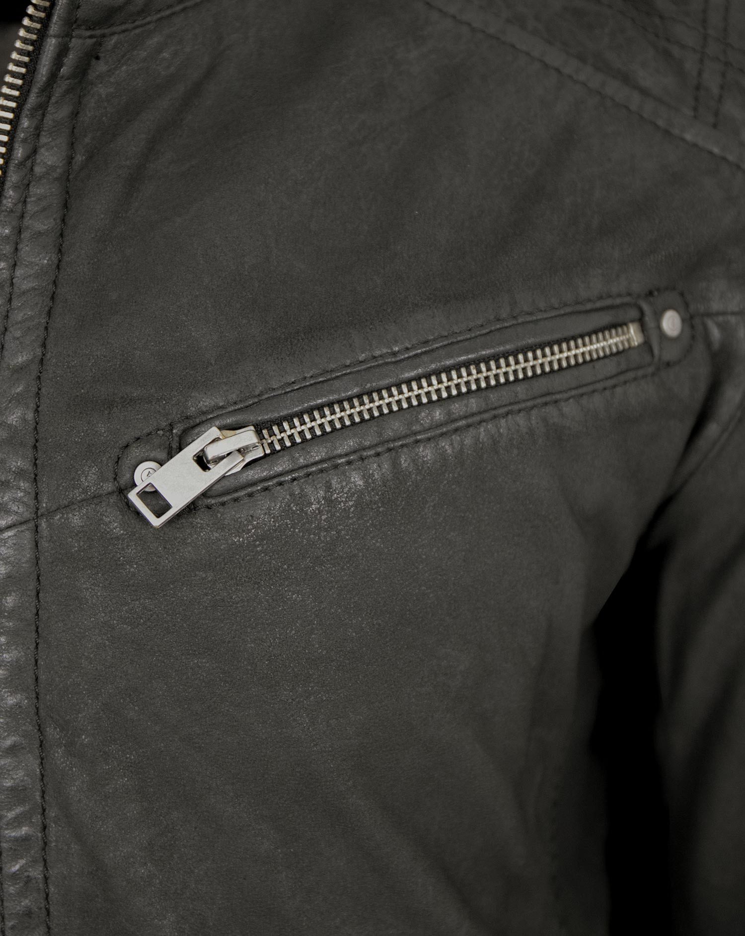 Jilani Lederjacke Ventura Jilani - Herren Lederjacke Kapuze Nubukleder schwarz