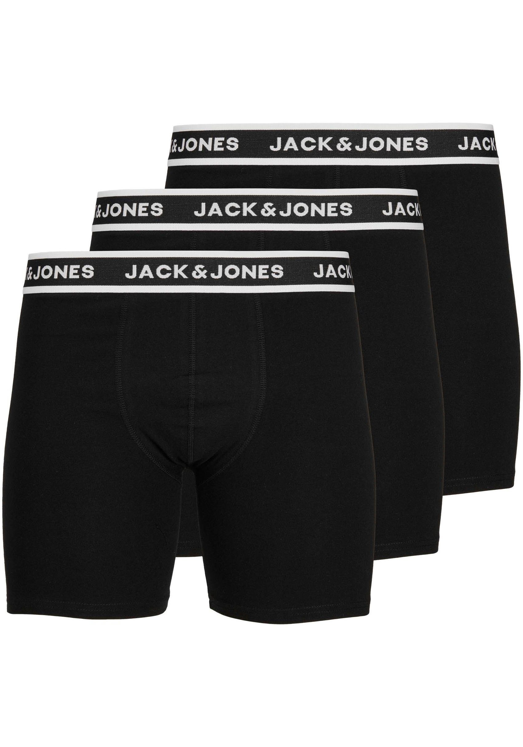 (Packung, JACSOLID 3 Jack 3-St) & BRIEFS Boxershorts BOXER Jones NOOS PACK black