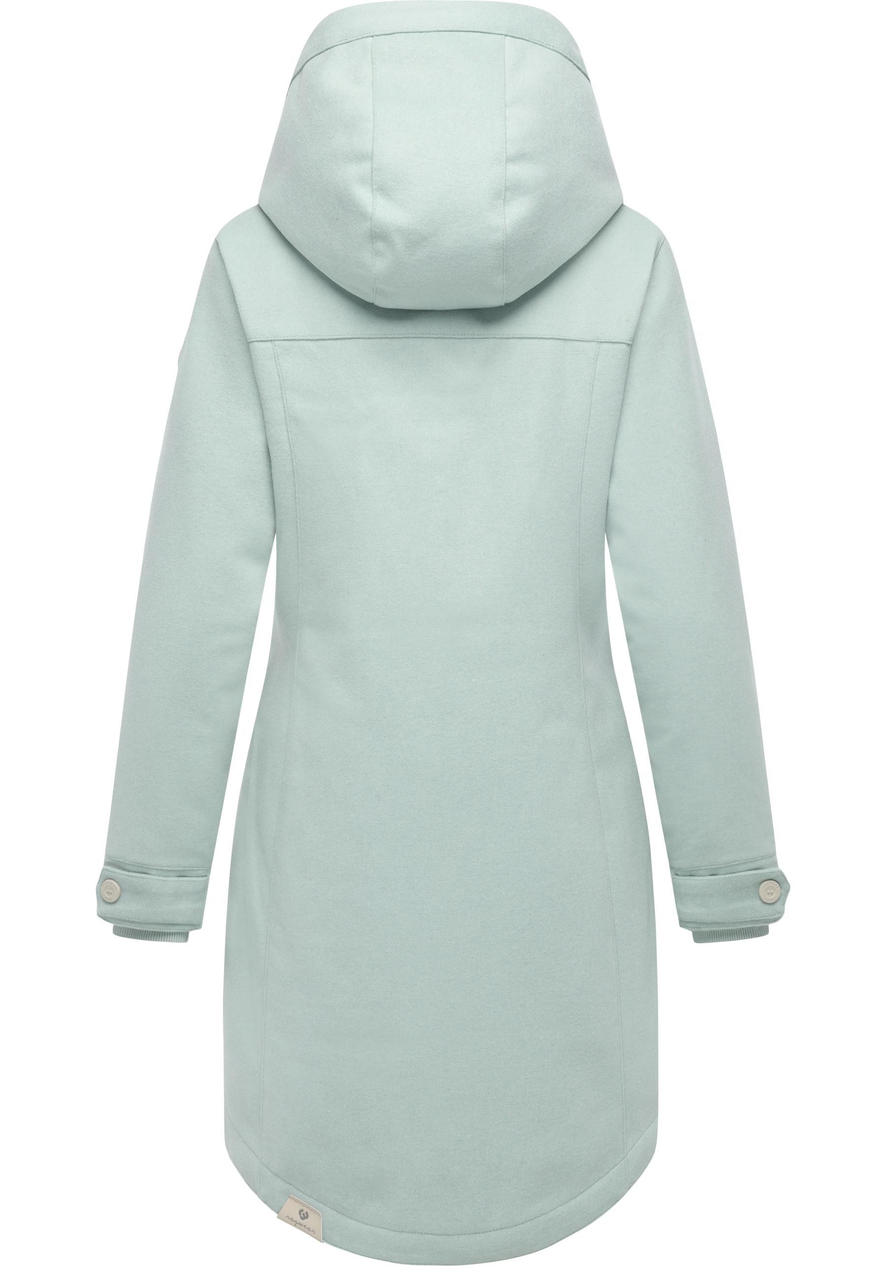 Ragwear Wintermantel Jannisa Coat Klassischer Damen Kurzmantel mit Kapuze