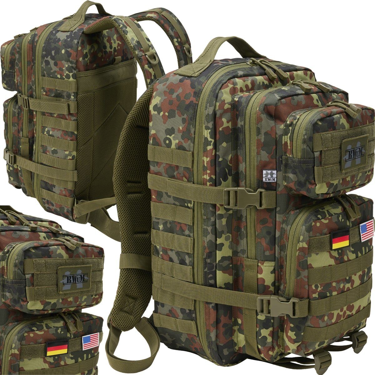 BWuM Trekkingrucksack BWuM US Assault Pack Cooper Rucksack + Patch & Flagge günstig online kaufen