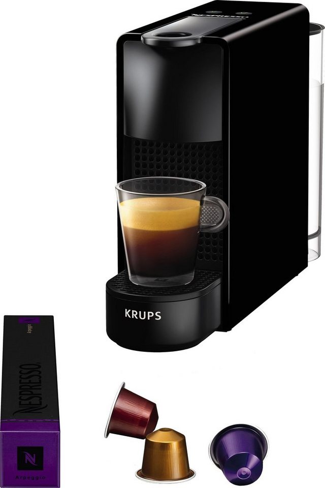 Nespresso Kapselmaschine XN1108 Essenza Mini von Krups, Pumpendruck: 19  Bar, inkl. Willkommenspaket mit 7 Kapseln