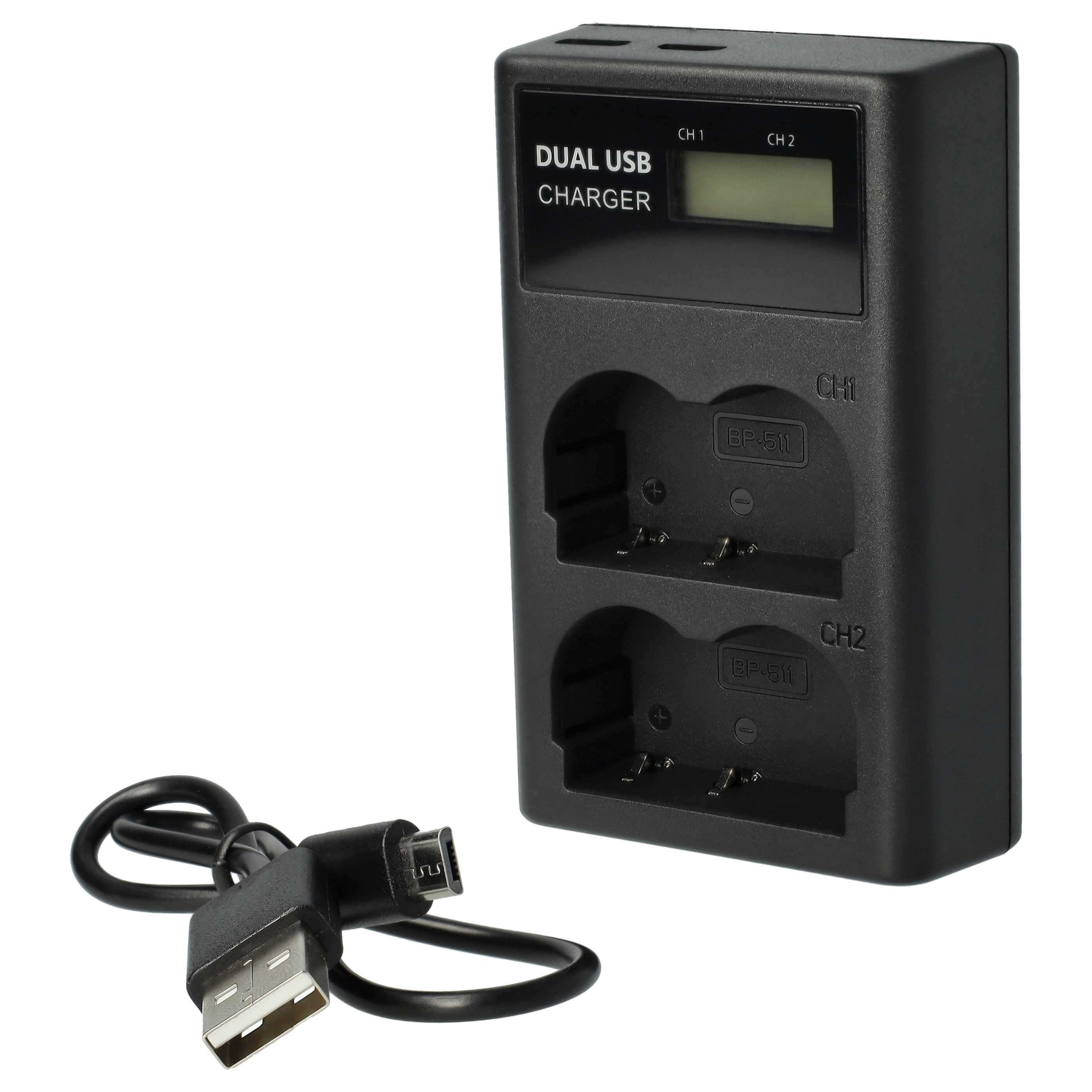 passend für Canon BP-508, BP-511, BP-511A, BP-512, BP-514 Kamera Kamera-Ladegerät