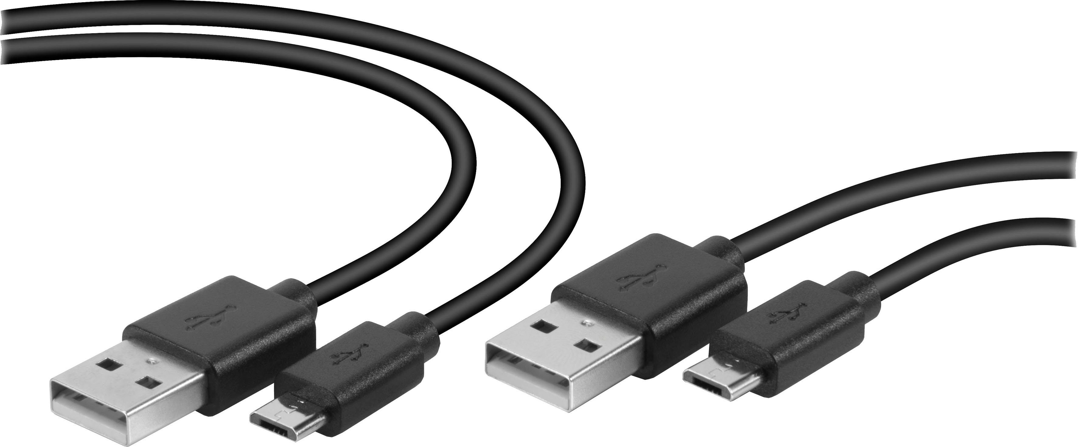 Speedlink STREAM Play & Charge Spielkonsolenzubehörkabel, Micro-USB, Typ A (NEMA-1) (300 cm), USB Kabel Set für PS4