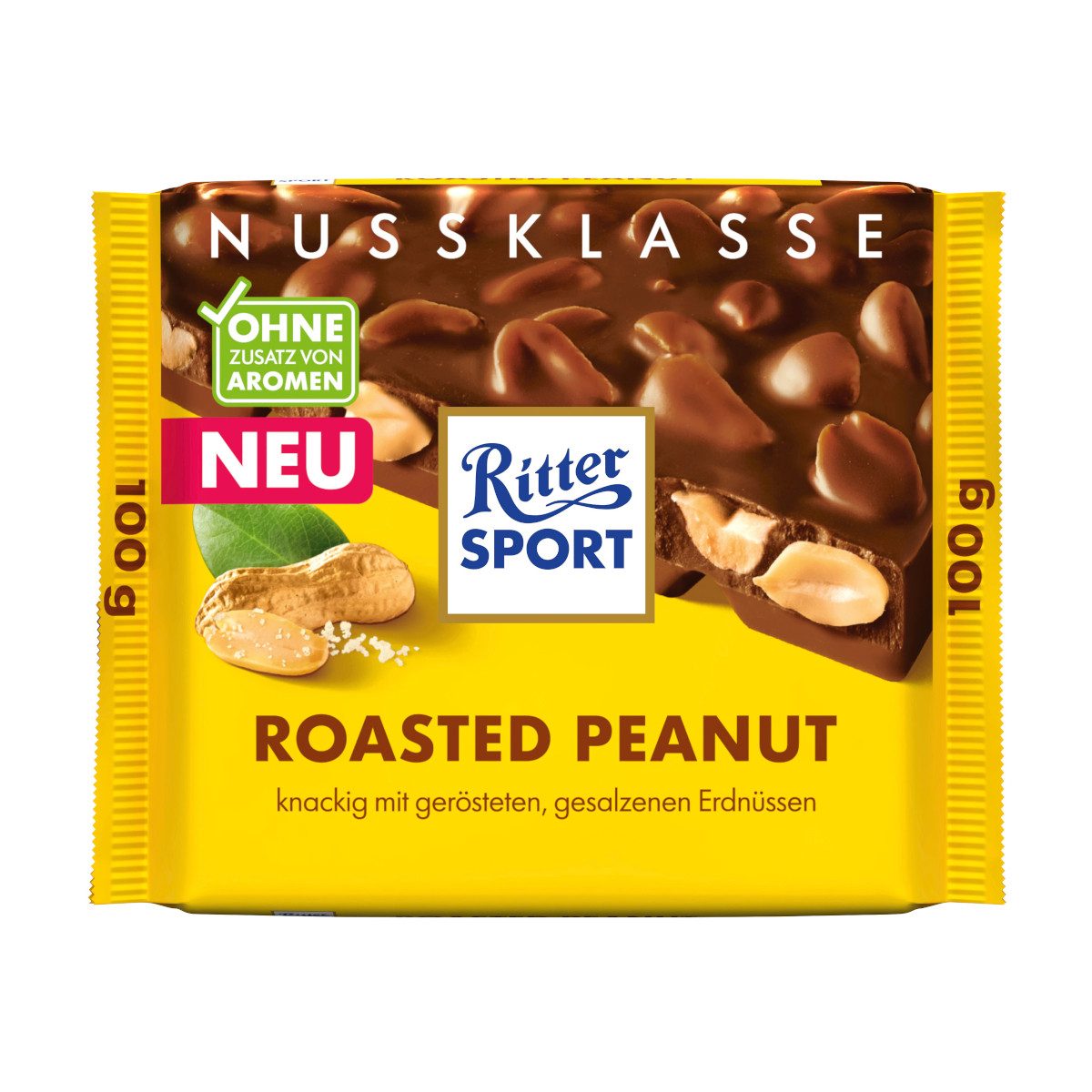 Ritter SPORT Schokolade, Ritter Sport Nuss Klasse Roasted Peanut Vollmilchschokolade 100g