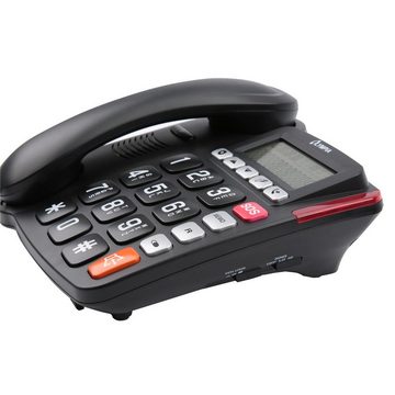 OLYMPIA OFFICE 4520 Seniorentelefon (große Tasten, helle LED-Anrufanzeige, Freisprechfunktion, SOS-Knopf)