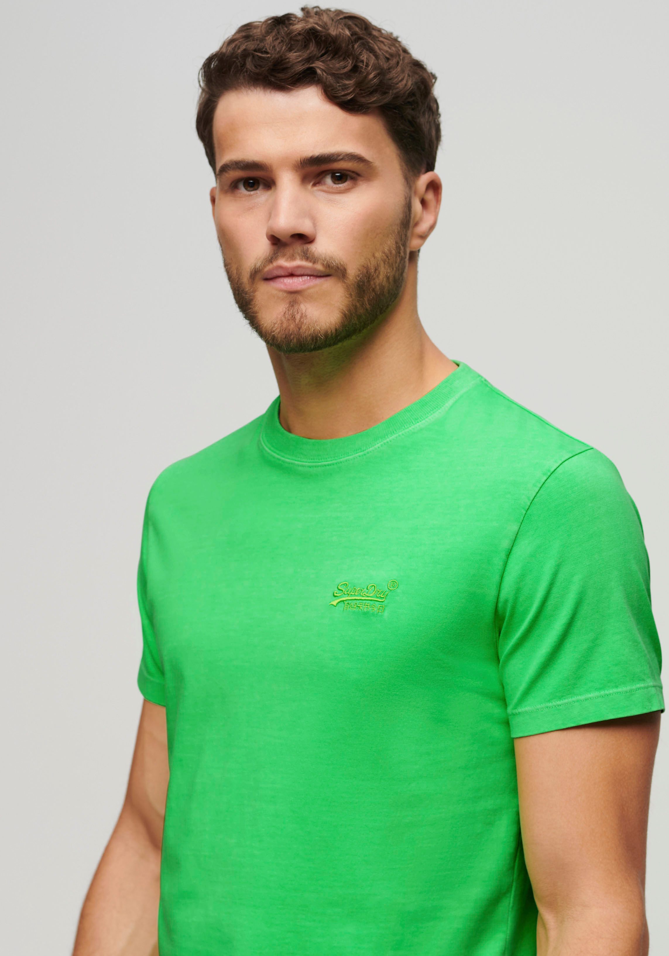 Superdry Rundhalsshirt ESSENTIAL LOGO EMB NEON TEE günstig online kaufen