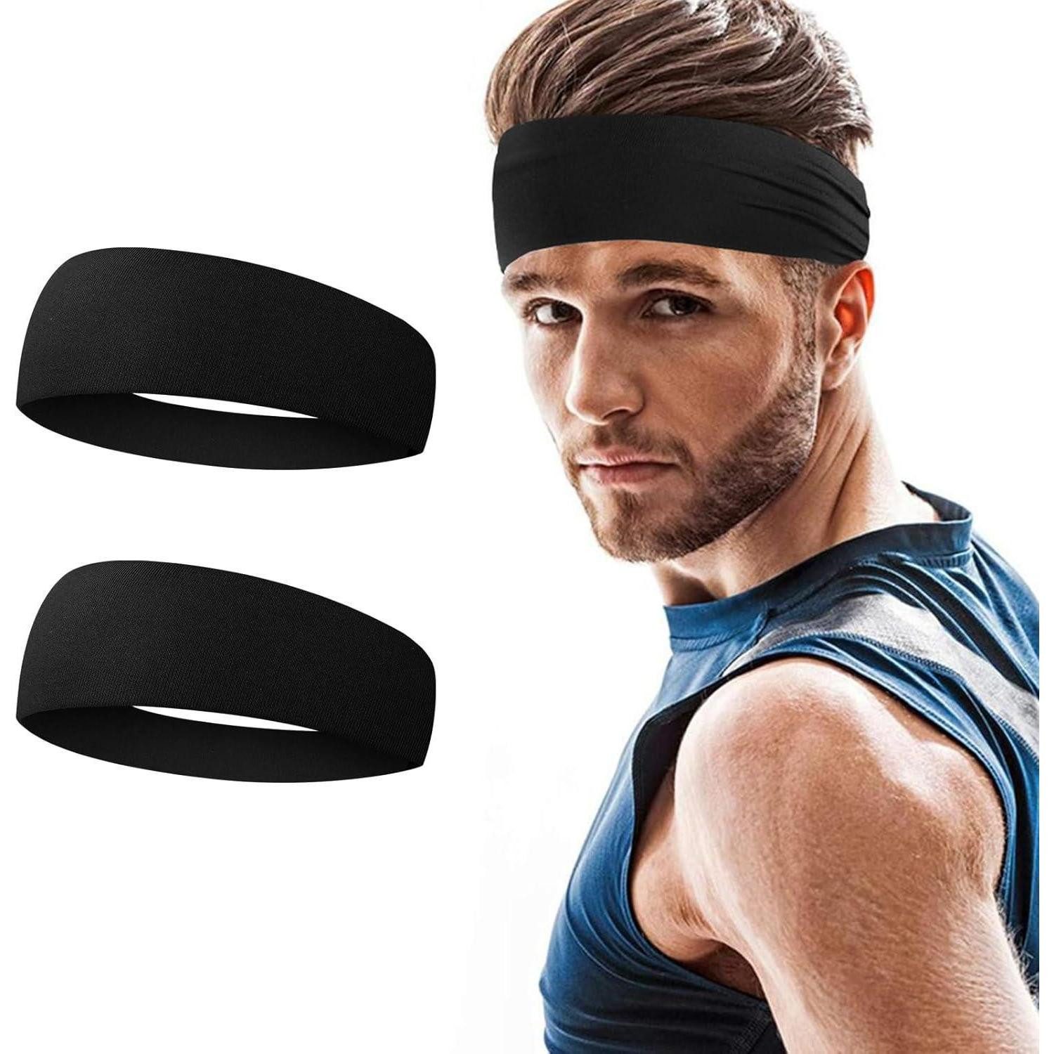 LuxusKollektion Stirnband Sport Stirnbänder Unisex elastisch dünn rutschfest 4er Set