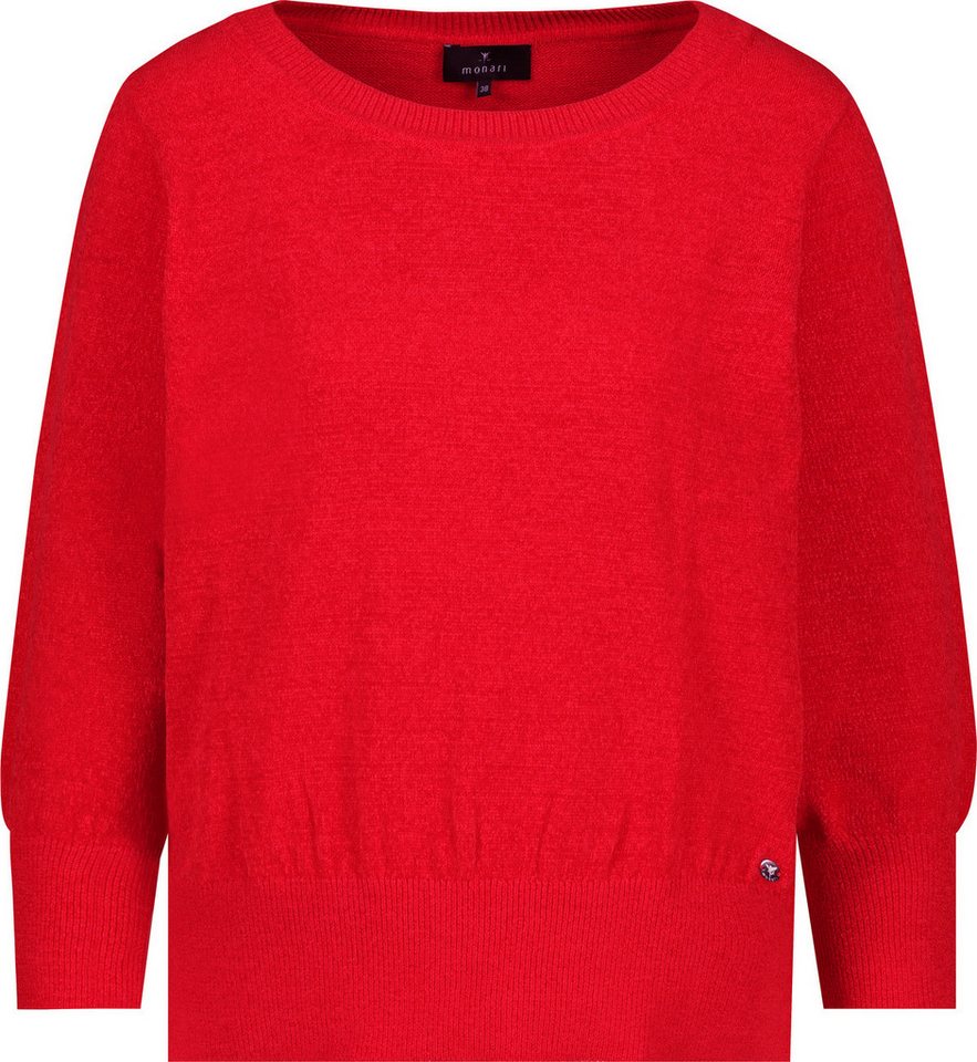 Monari Strickpullover Strickpullover mit 3/4 Armlänge - Regular Fit