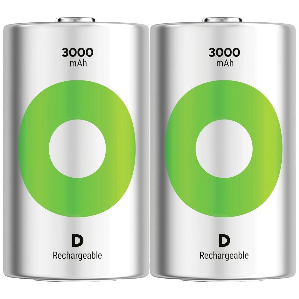 Gp D Mono Akku NiMH 3000 mAh RECYKO, 1.2V, 2er GPRCK300D143C2 Akku
