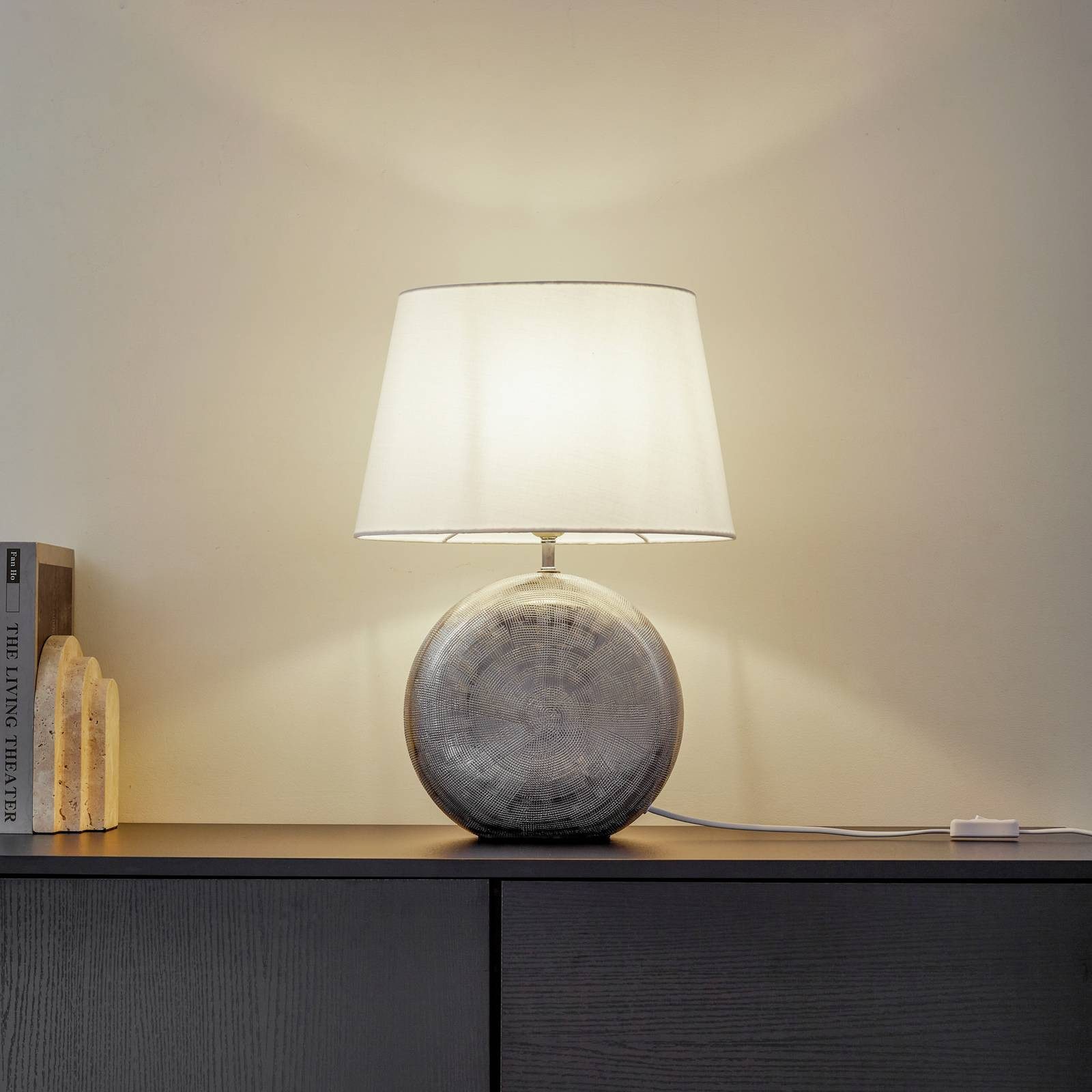 Lindby Tischleuchte Florentino, Weiß IP20, 1 x 15 W LED