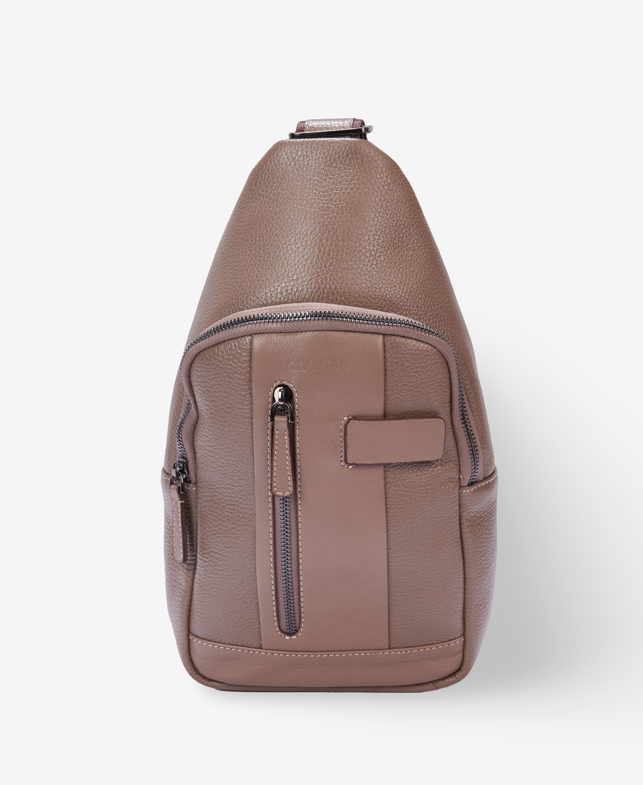 GLAMIRA Handtasche Urban Professional Leder-Sling-Rucksack in Mink-Farbe für Herren (1-tlg), echt Leder