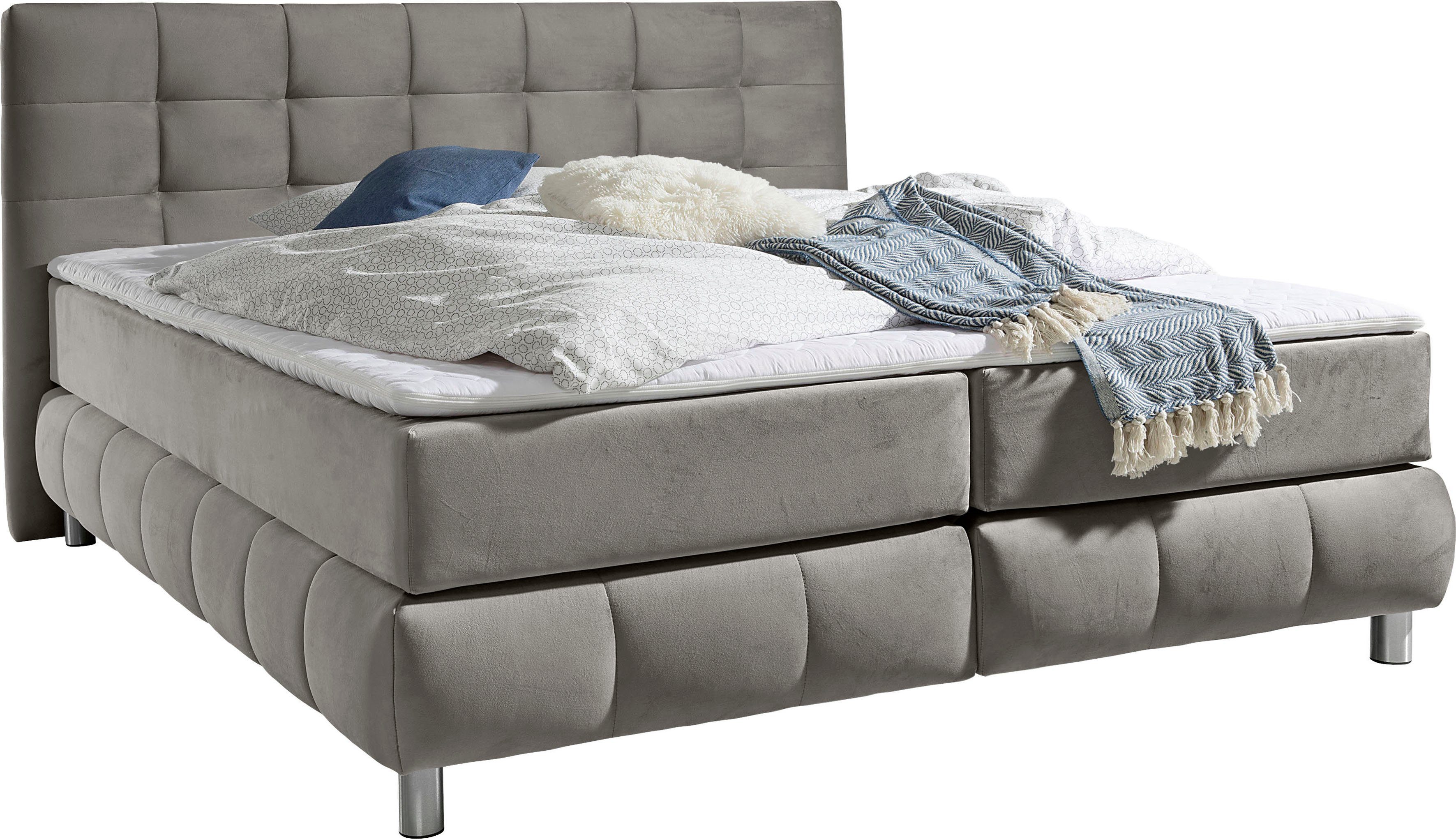 Home affaire Boxspringbett Salo, incl. Topper, 6 Breiten, 2 Härtegrade, TFK auch in Härtegrad 4