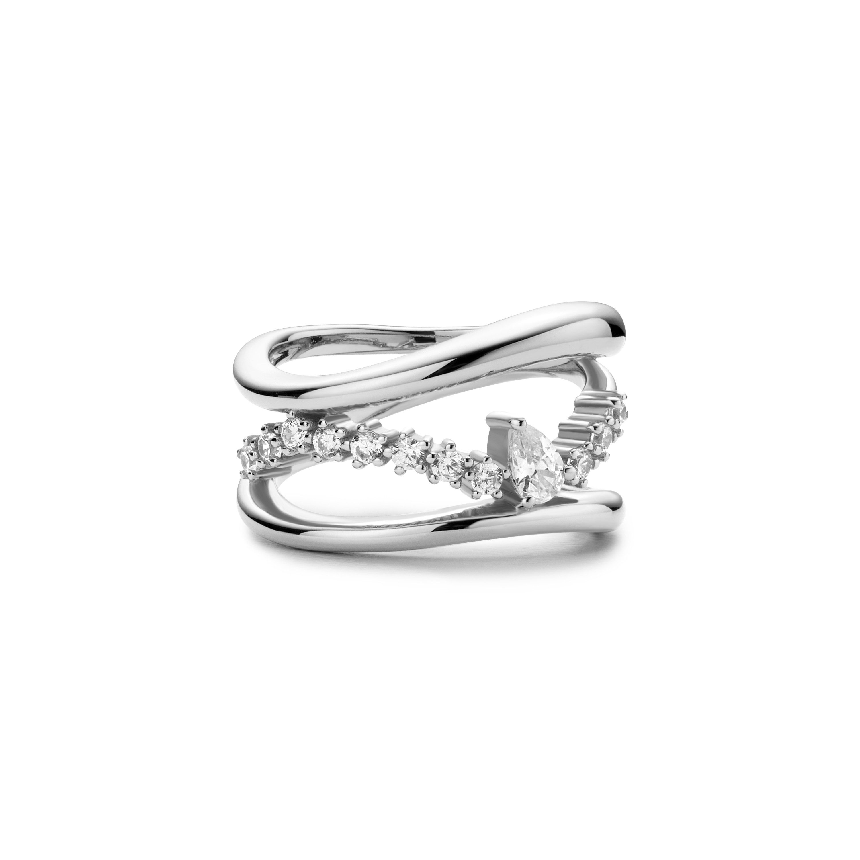 Ania Haie Fingerring Sparkle Ring 925er Sterlingsilber