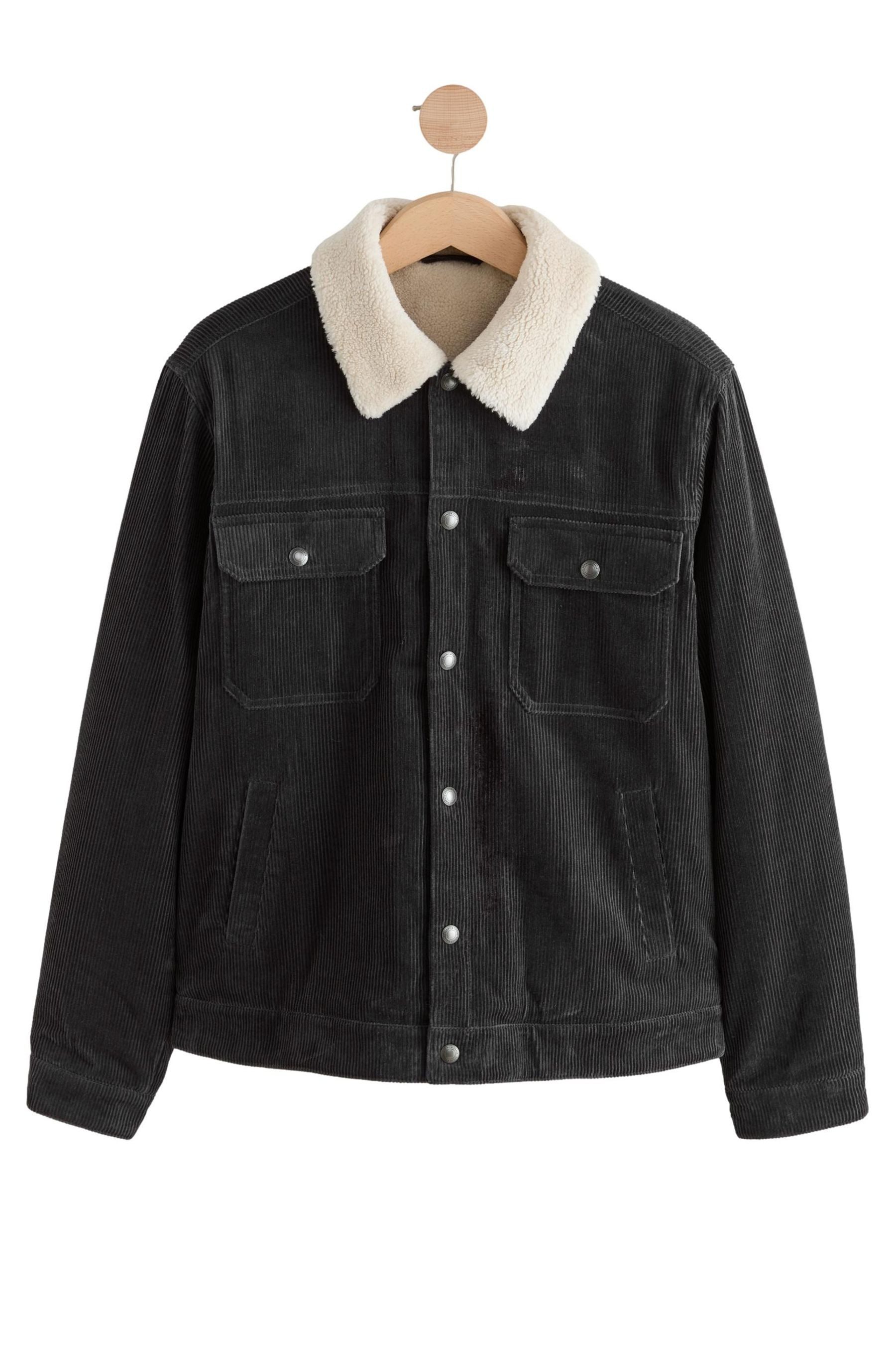 Hemdjacke Truckerjacke aus Cord mit Borgfutter