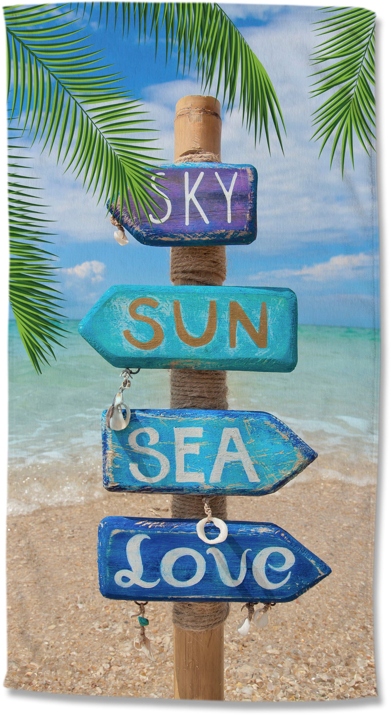 good morning Strandtuch Happy place, Velours günstig online kaufen