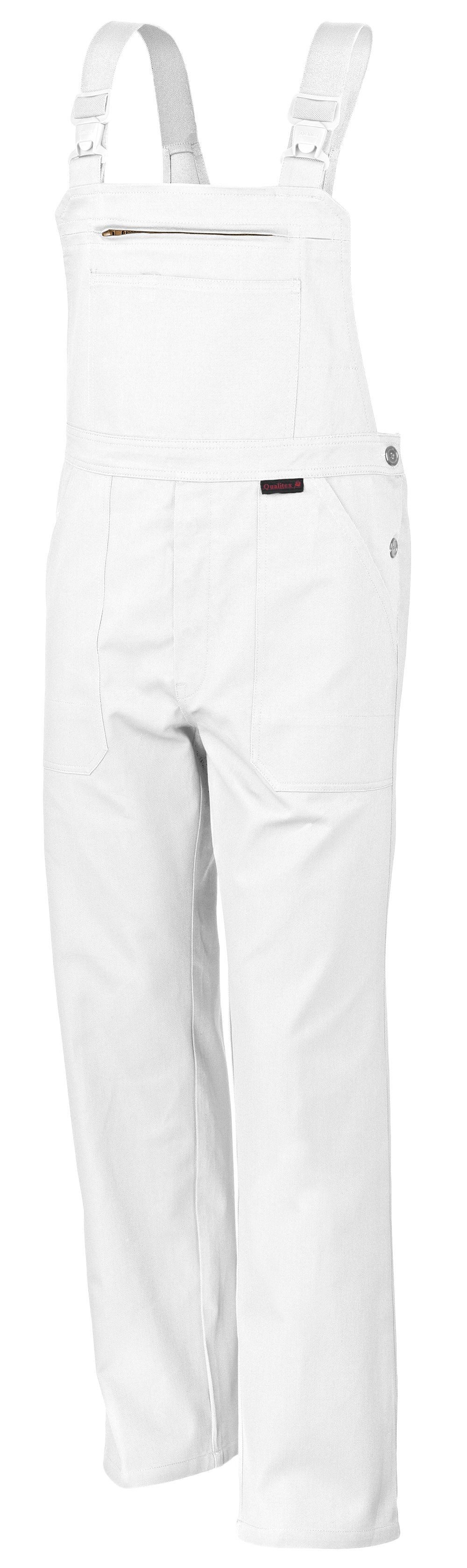 Qualitex Workwear Arbeitslatzhose classical Latzhose - pflegeleichter Blaumann aus reiner Baumwolle (1-tlg) BW 270 g - Arbeitshose mit 7 Taschen - Strapazierfähig - Waschbar