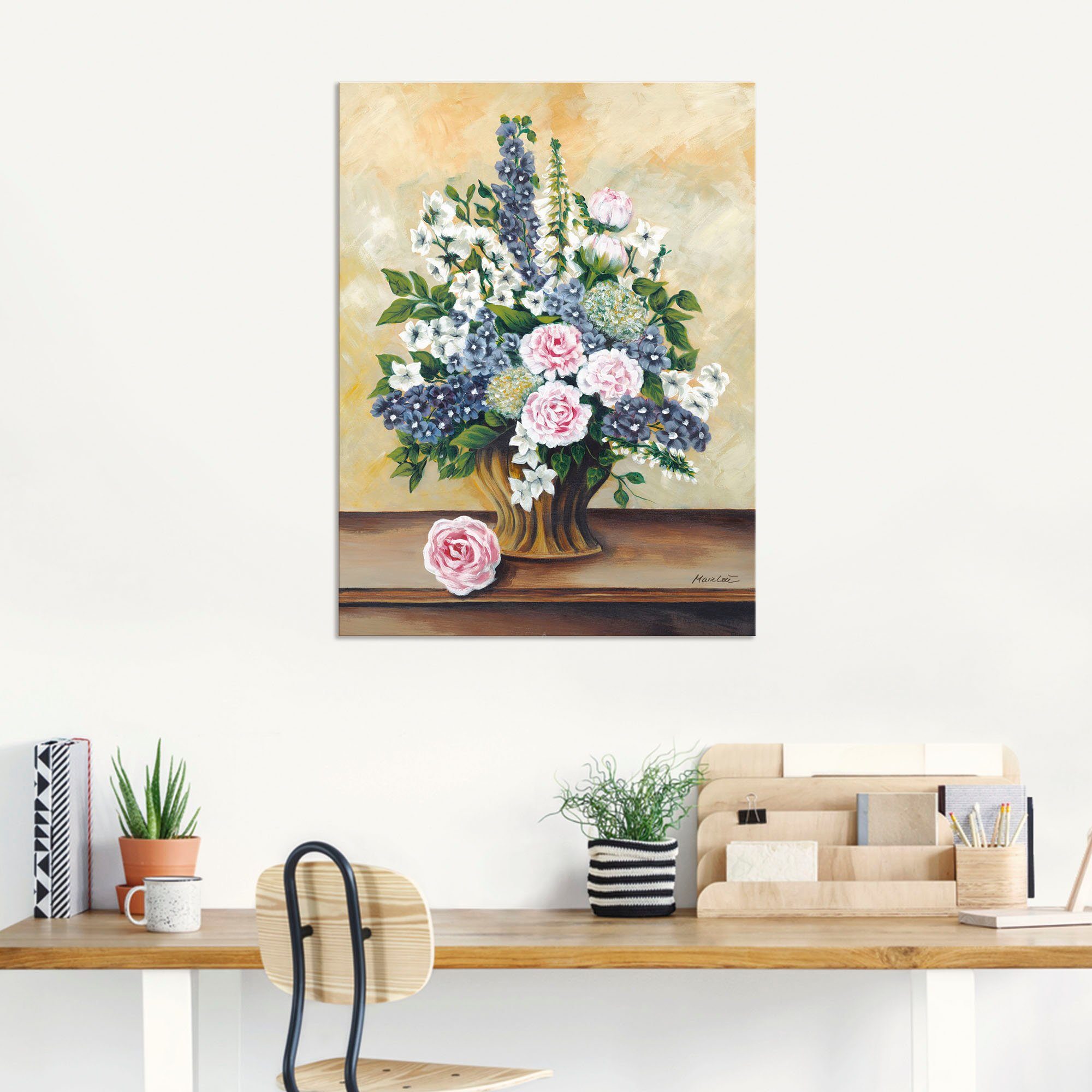 Artland Wandbild Blumenbouqet, Blumen als Alubild, Poster oder in Leinwandbild, Wandaufkleber Größen (1 St), versch