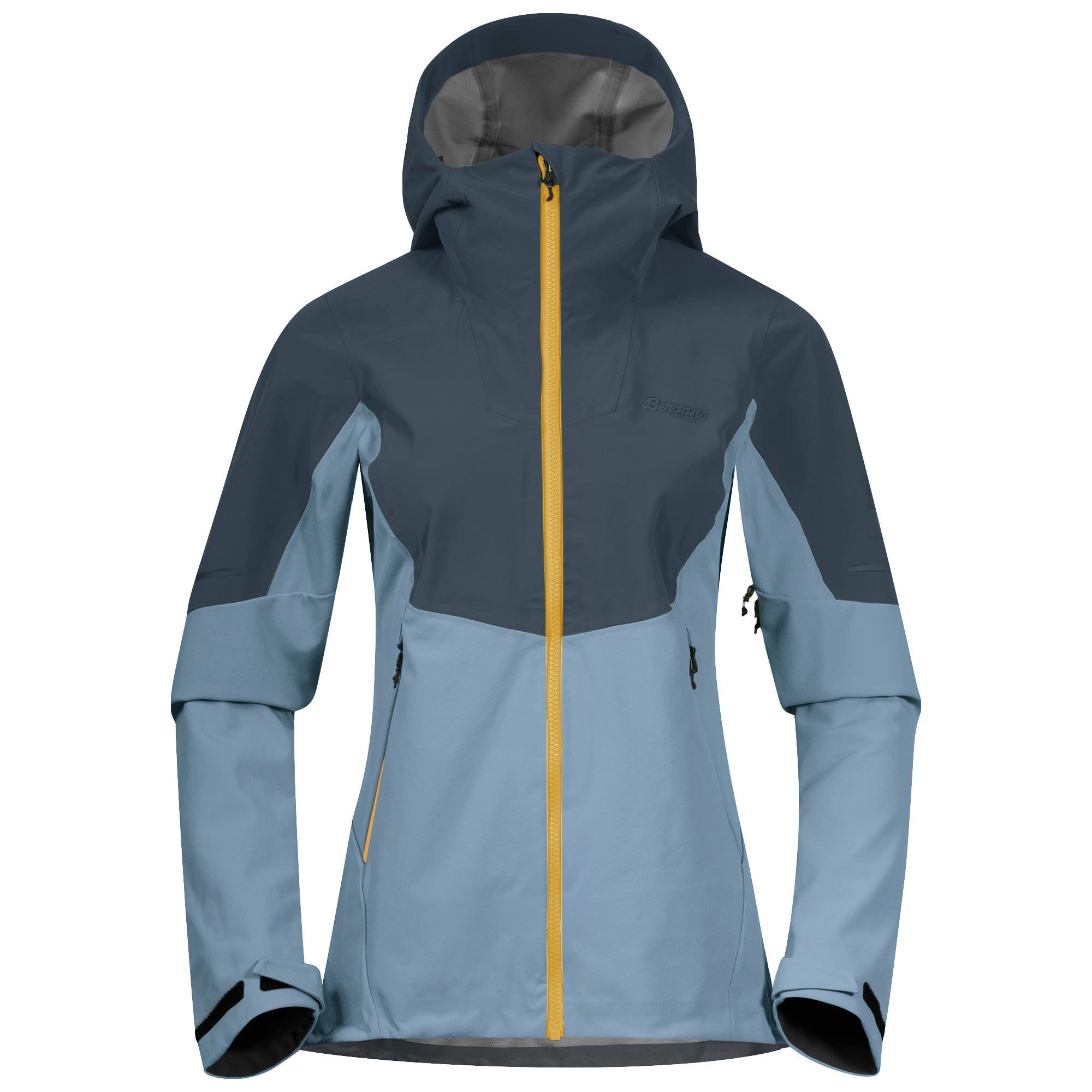 Bergans Anorak Bergans Senja Hybrid Softshell W Jacket Damen Smoke Blue - Orion Blue - Light Golden Yellow