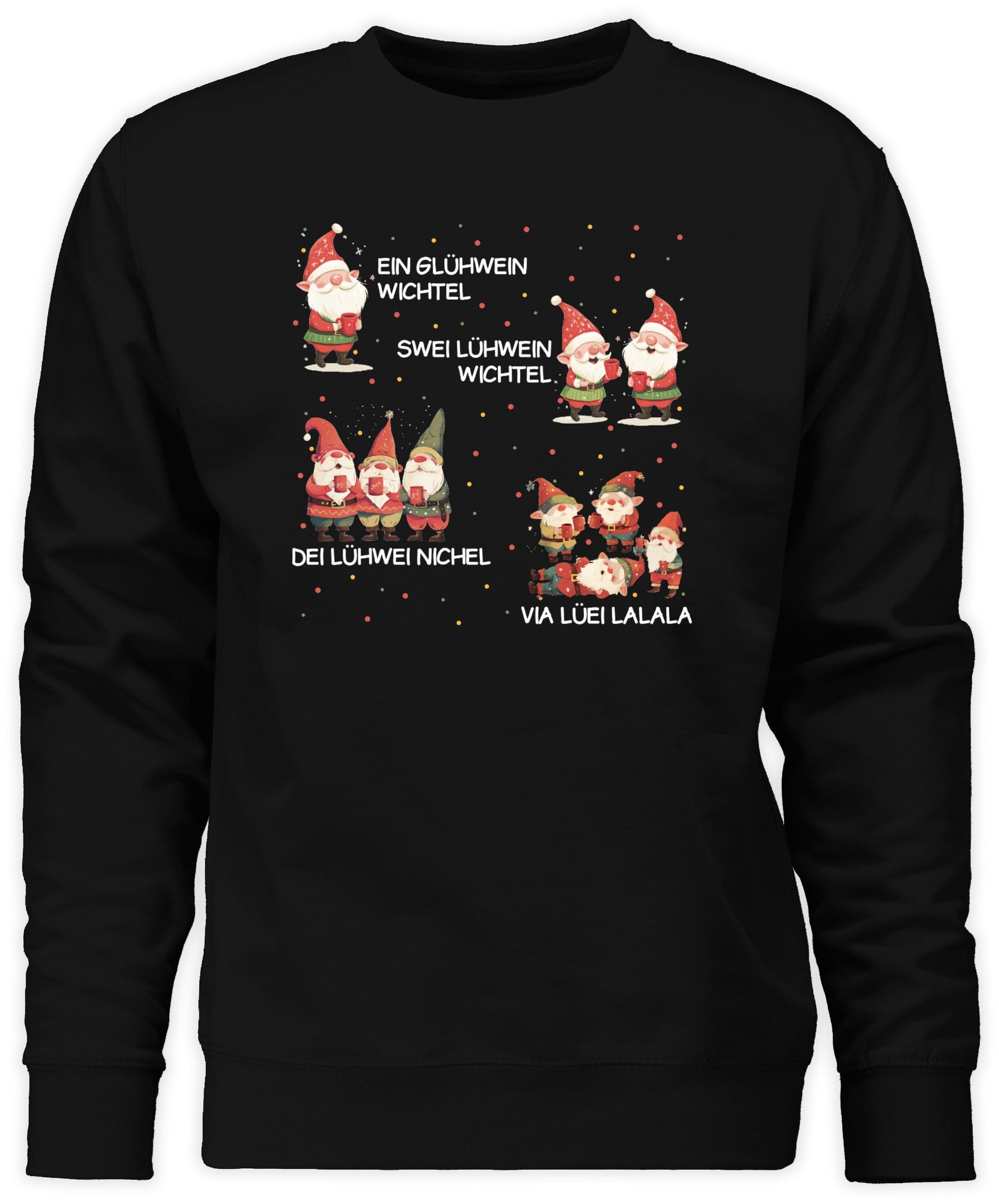 Shirtracer Sweatshirt Ein Glühwein Swei Glühwein, Wichtel, Ein Glühwein Zwe günstig online kaufen