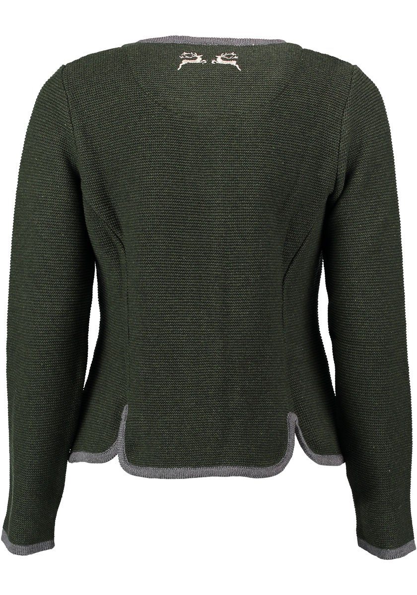 OS Trachten Strickjacke Enkeyo Trachtenjacke mit aufgesetzten Taschen, Hirs günstig online kaufen