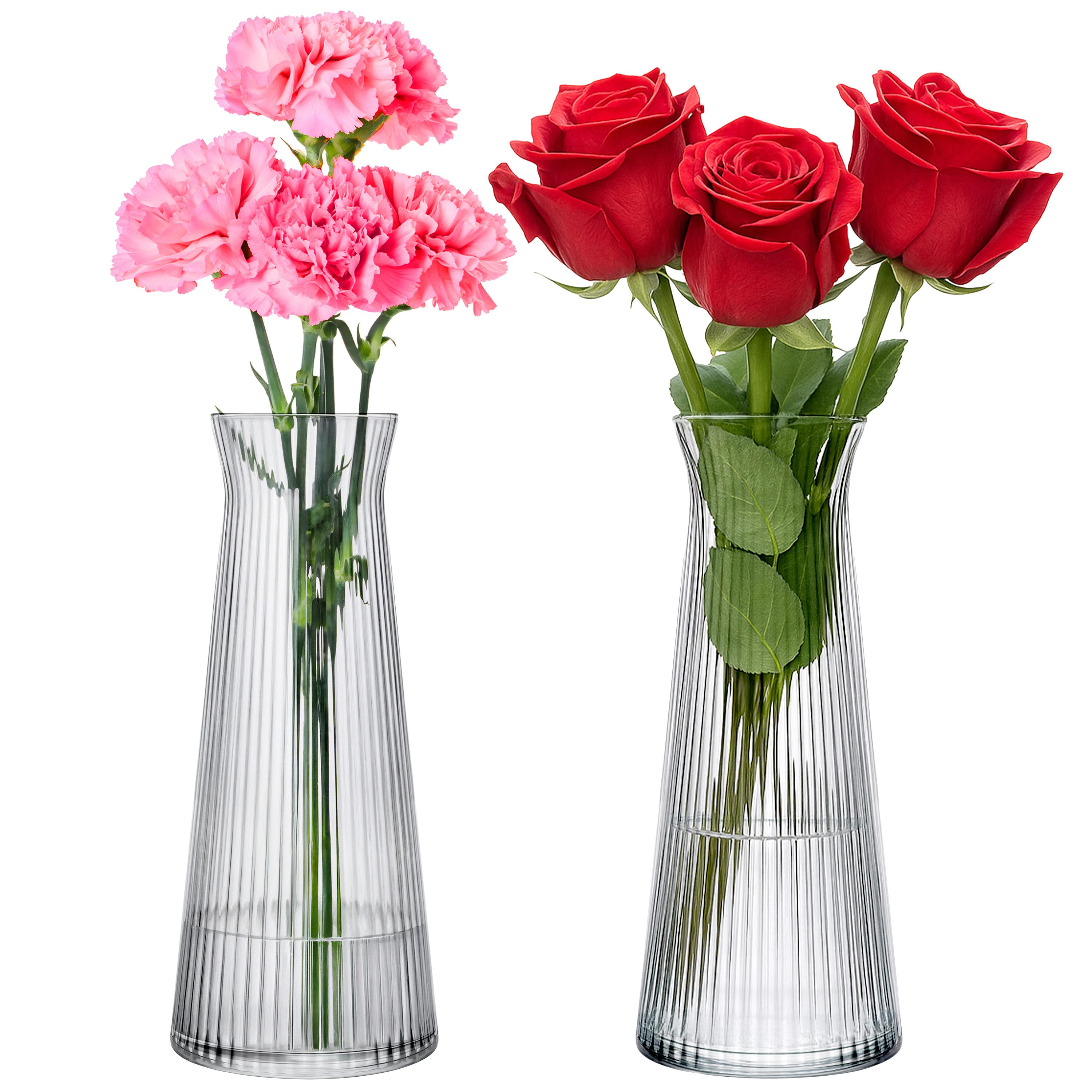 KONZEPT Tischvase Glasvasen 25cm Hoch, Glas günstig online kaufen