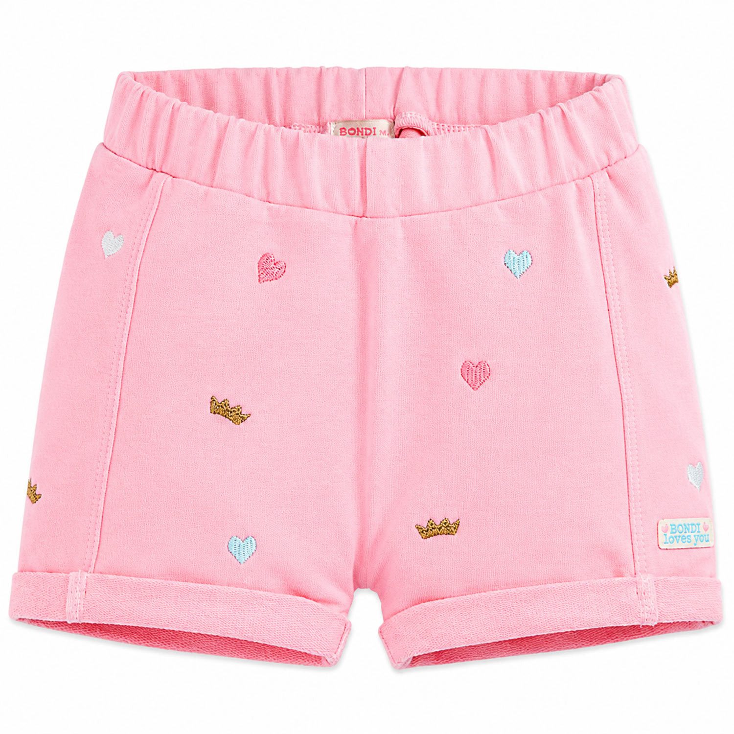 BONDI Trachtenlederhose Baby Mädchen Shorts 'Princess' 86575, Rosa - Kurz