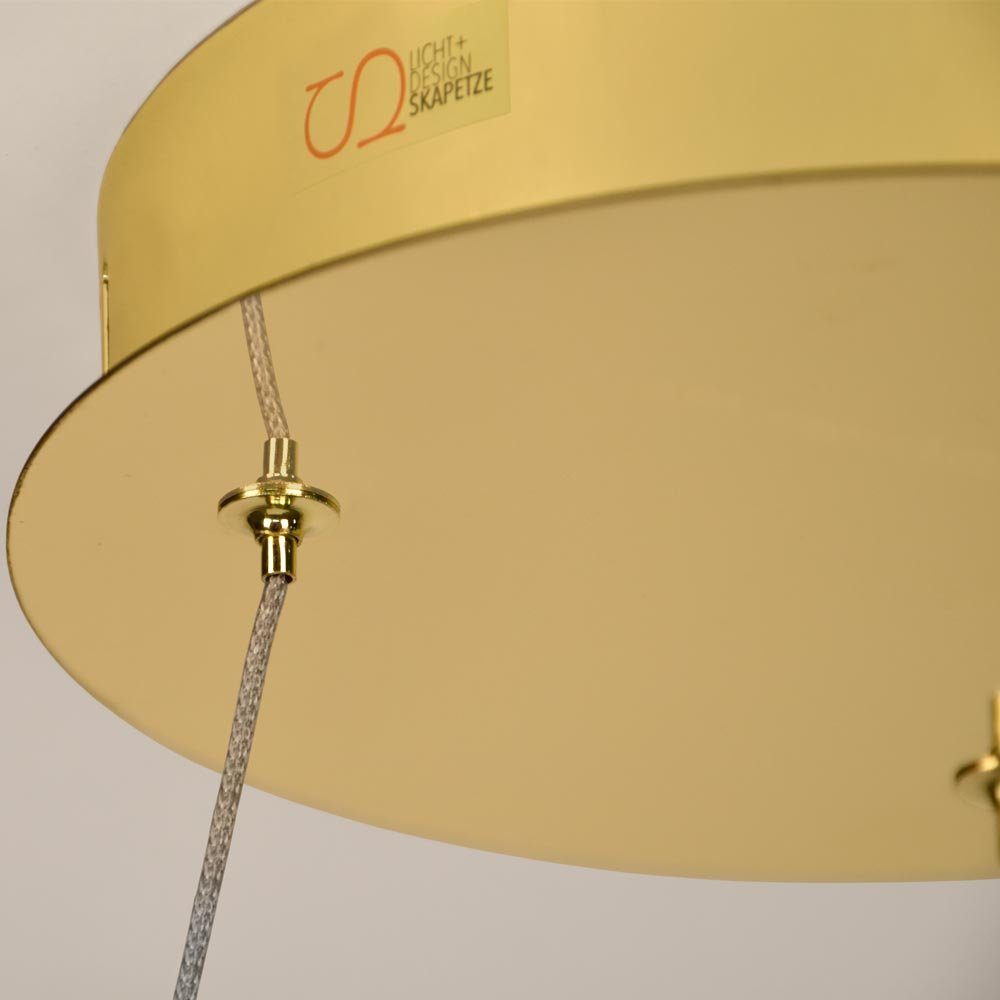 80 Aufhängung Pendellampe Goldfarben, LED Ring Pendelleuchte Warmweiß 5m s.luce