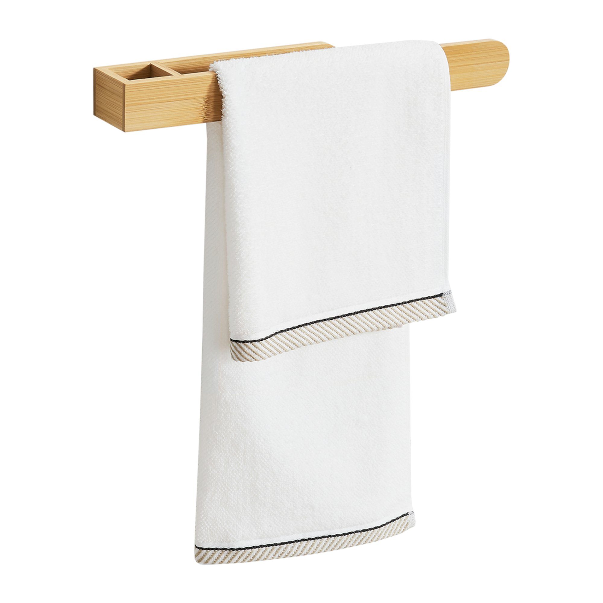 en.casa Handtuchstange, »Tønsberg« Wand-Handtuchhalter elbstklebend Bambus günstig online kaufen