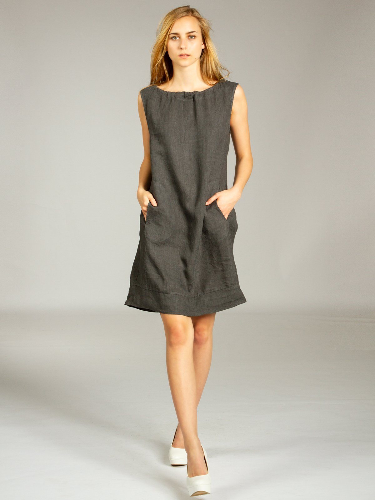 Caspar Sommerkleid SKL017 lässiges knielanges Damen günstig online kaufen