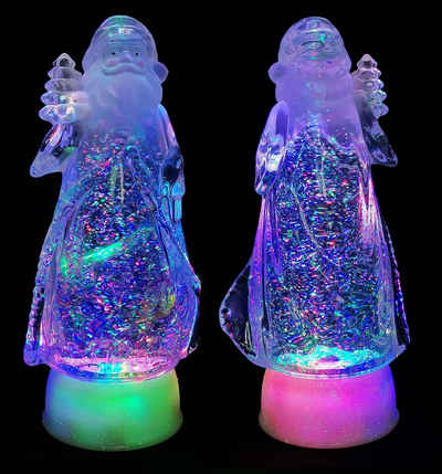 ELLUG Schneekugel Schneekugel mit Regenbogen LED Glitzerantrieb als Weihnachtsdeko