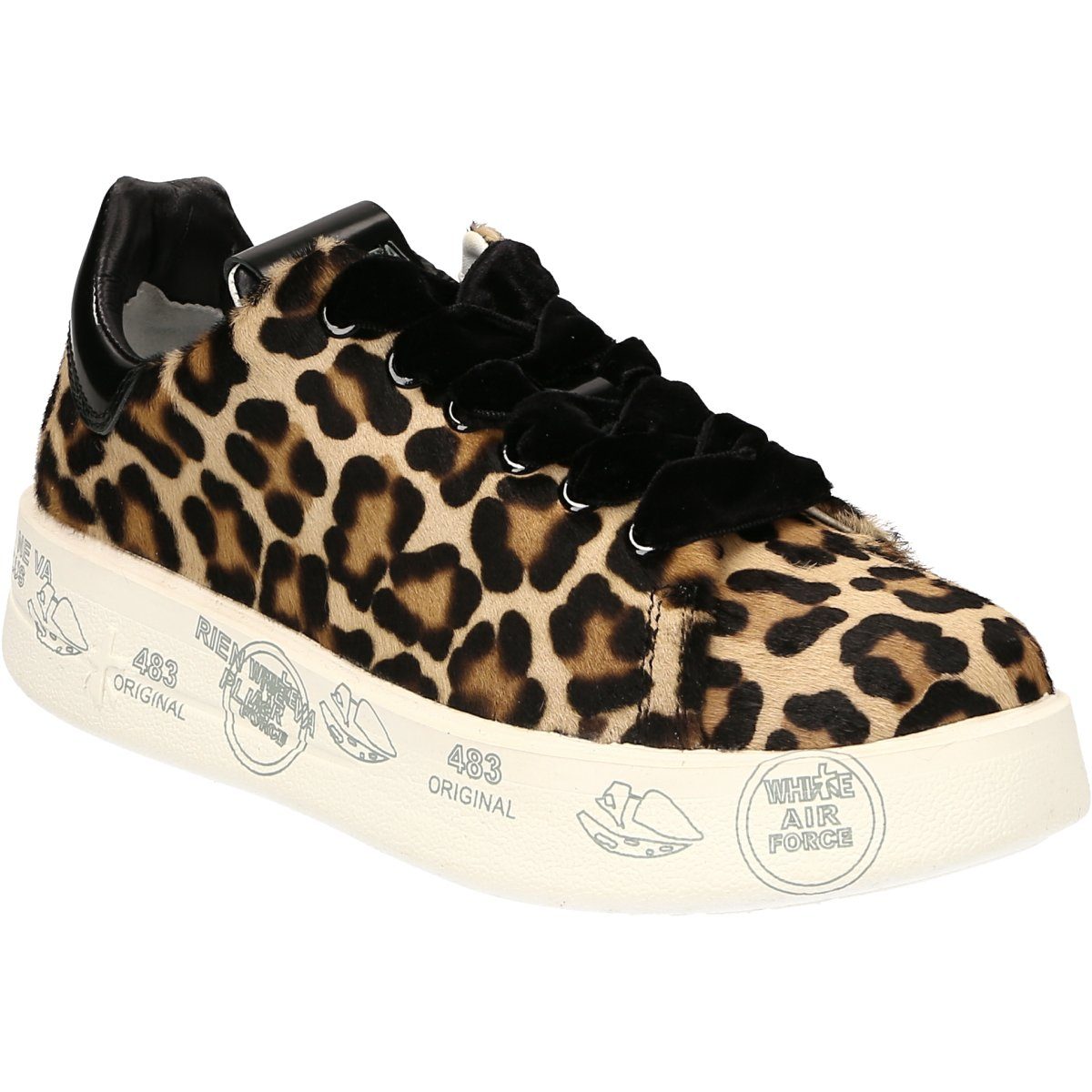 PREMIATA BELLE Sneaker, Obermaterial: mit Animalprint Pony Fell