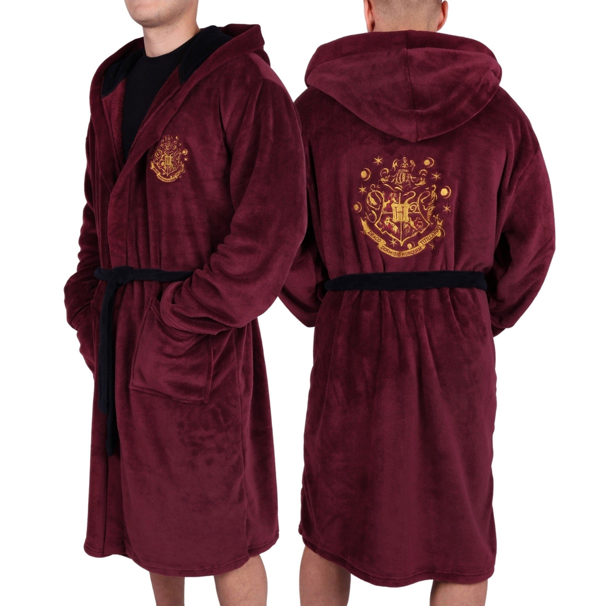 Sarcia.eu Herrenbademantel Harry Potter Hogwarts Bademantel/Morgenmantel für Herren, bordeauxrot