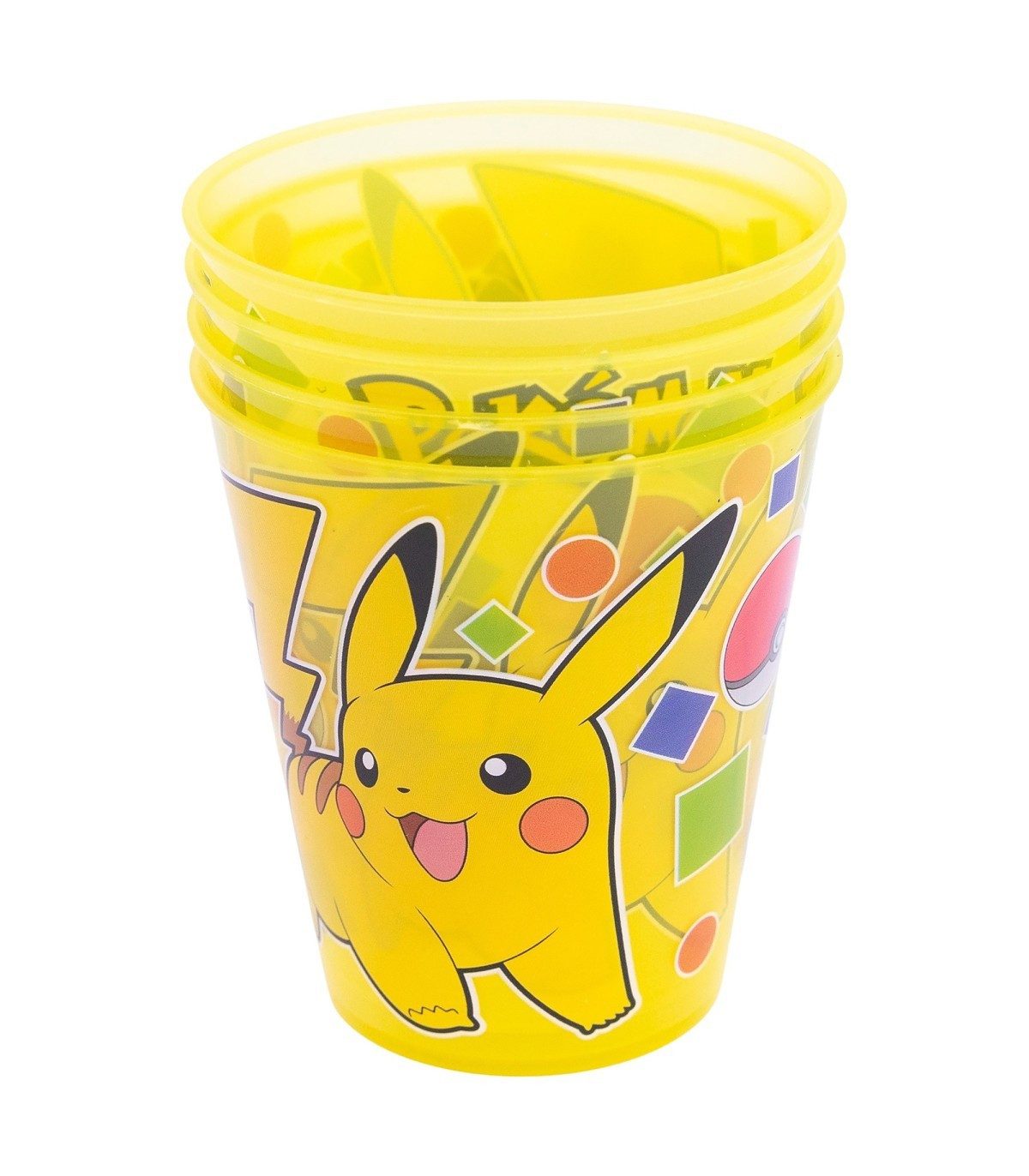 POKEMON JUEGO DE CARTAS Becher Kinder Becher Set 4 teilig 285 ml aus Polypropylen