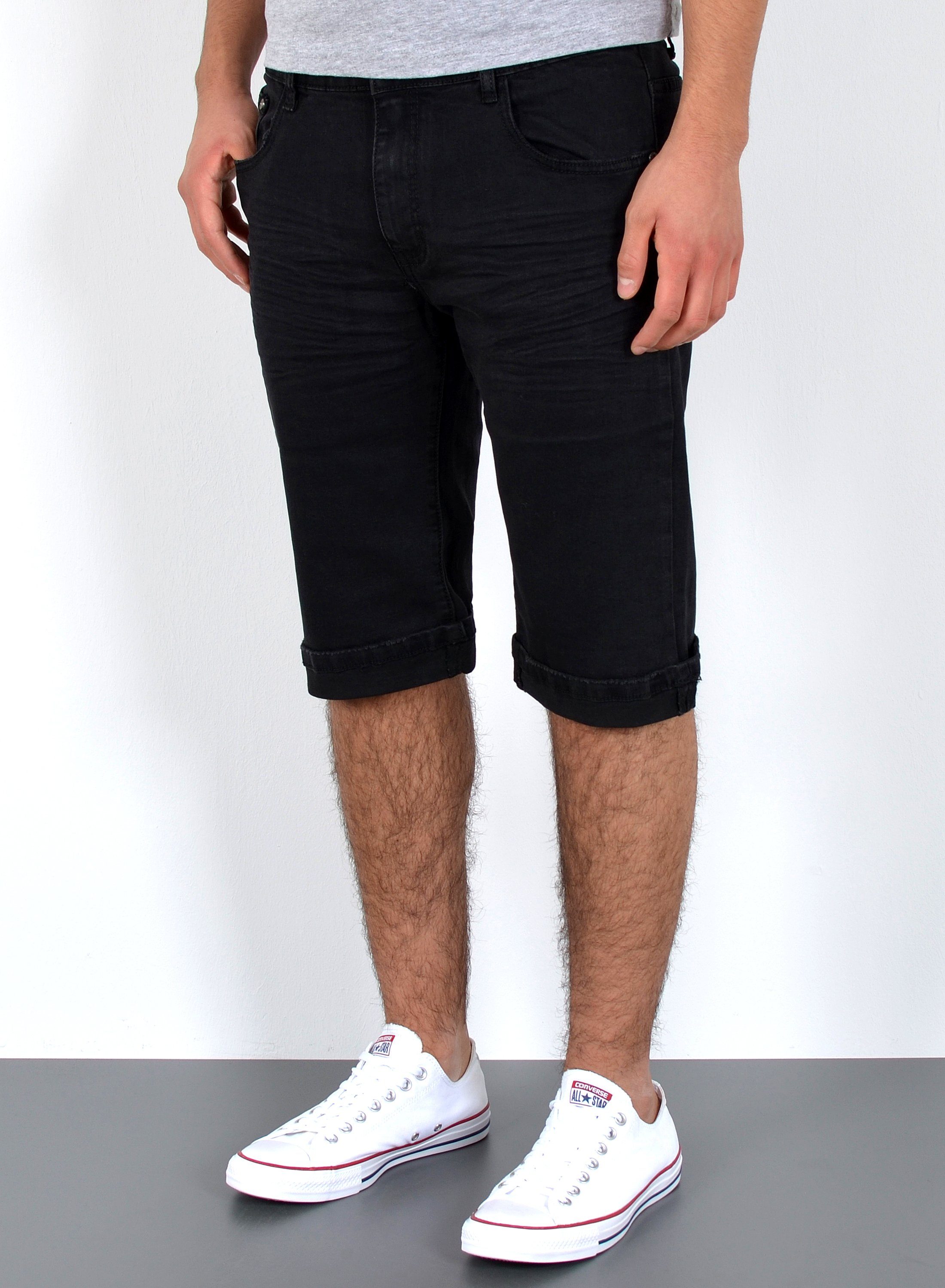 ESRA Jeansshorts Herren kurze Jeanshose mit Stretch Jeans Shorts Hose Herre günstig online kaufen