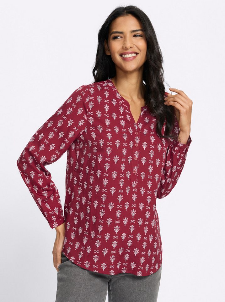 Sieh an! Klassische Bluse Schlupfbluse Langarm