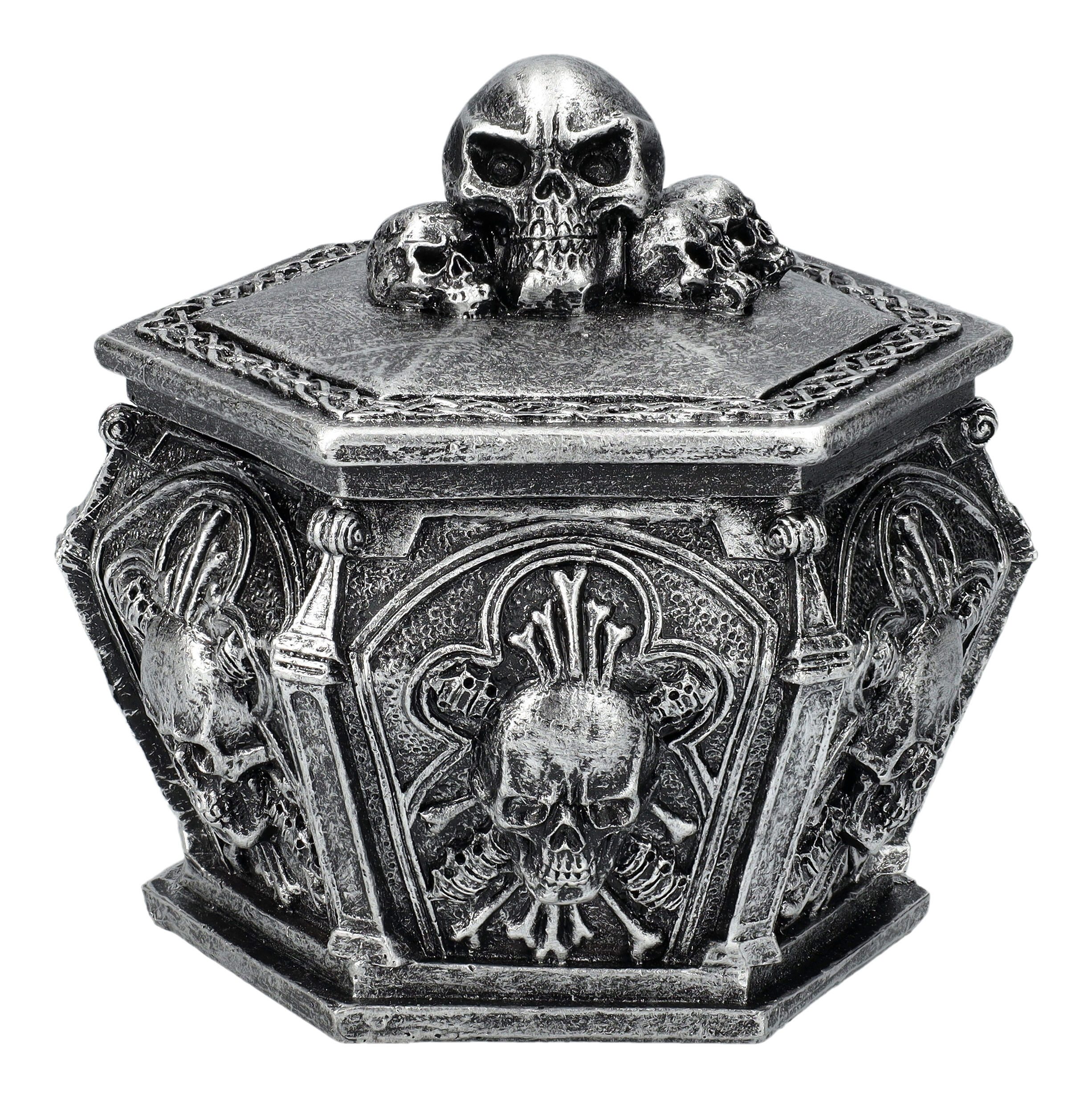 Figuren Shop GmbH Dekoobjekt Schatulle Totenkopf - Beinhaus - Gothic Aufbew günstig online kaufen