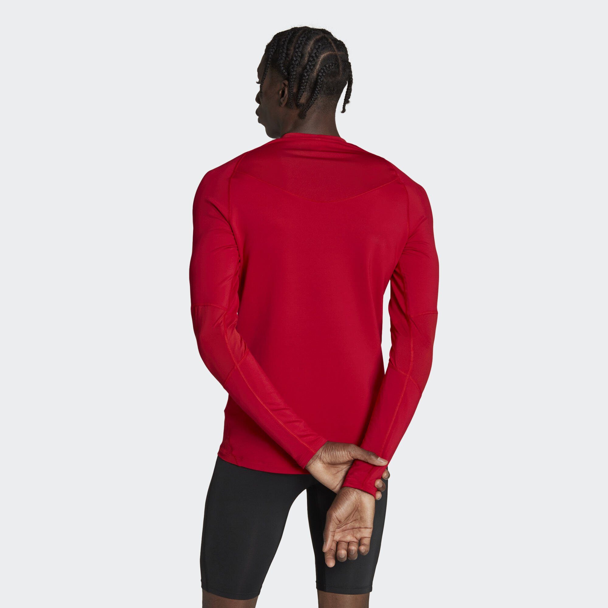 Funktionsshirt Team TECHFIT Power LONGSLEEVE Red Performance 2 adidas COLD.RDY