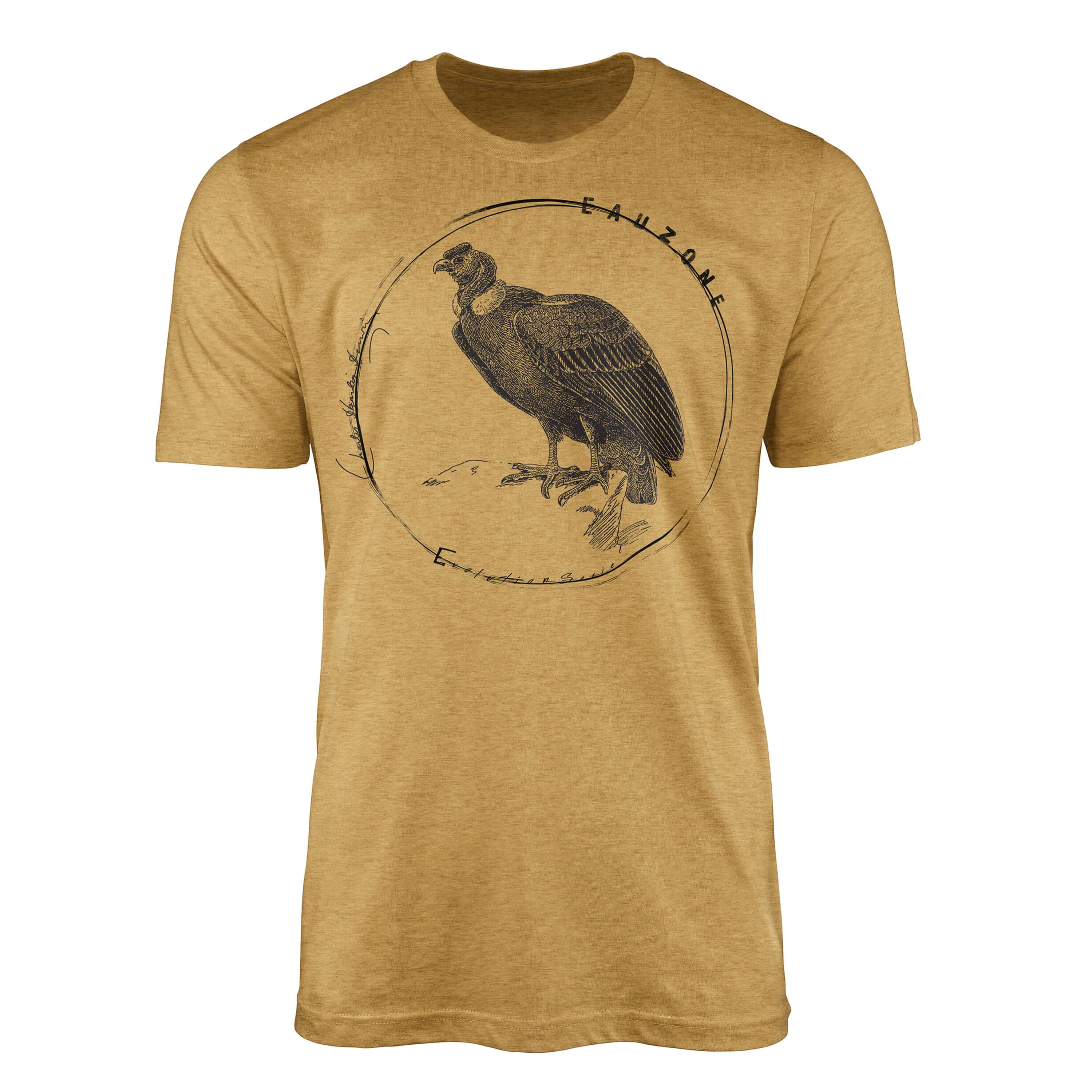 Sinus Art T-Shirt Evolution Herren T-Shirt Condor Antique Gold