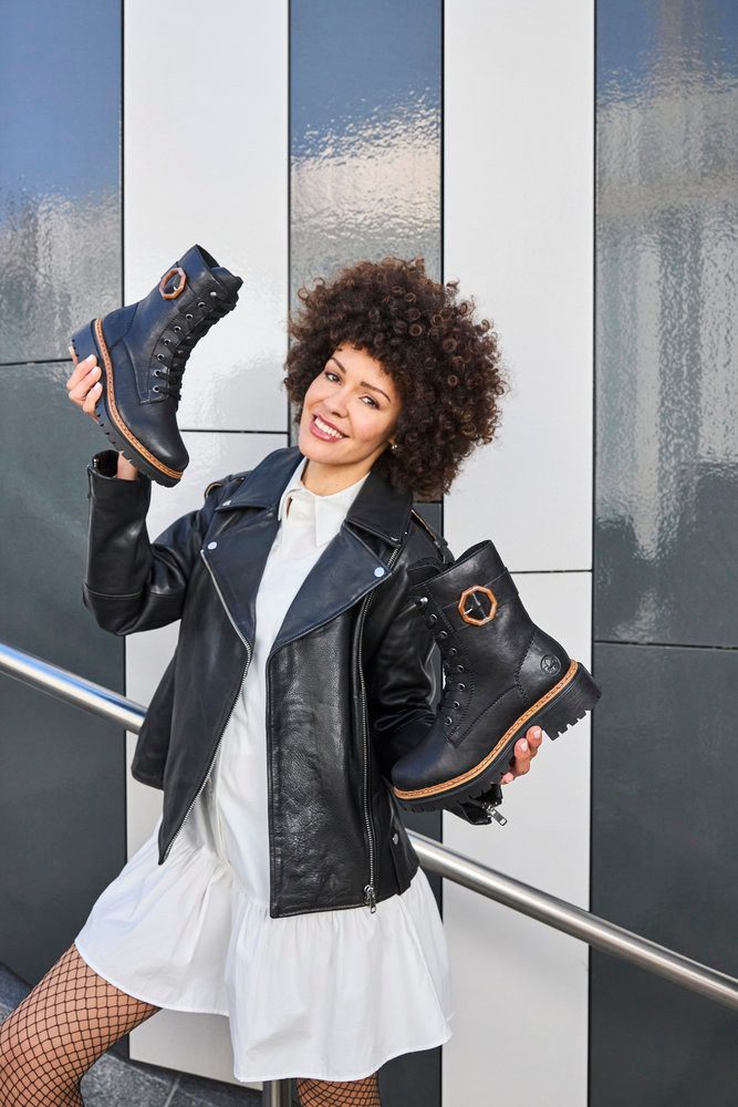Rieker Winterstiefelette Schnürboots, Schnürstiefelette, Profilsohle, mit I günstig online kaufen