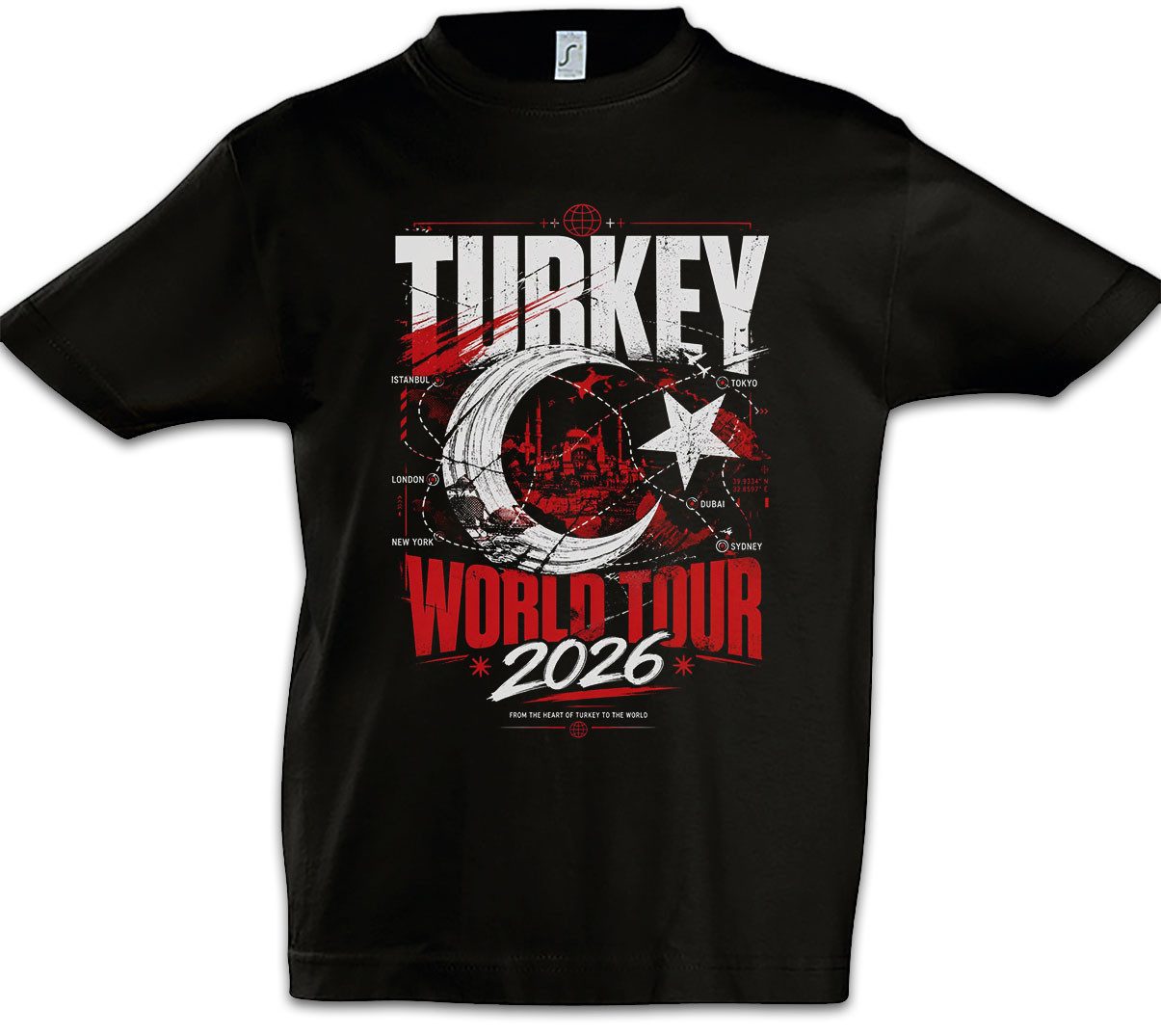 Print-Shirt Team Turkey 3 Kinder T-Shirt Türkei Istanbul Fußball WM Soccer