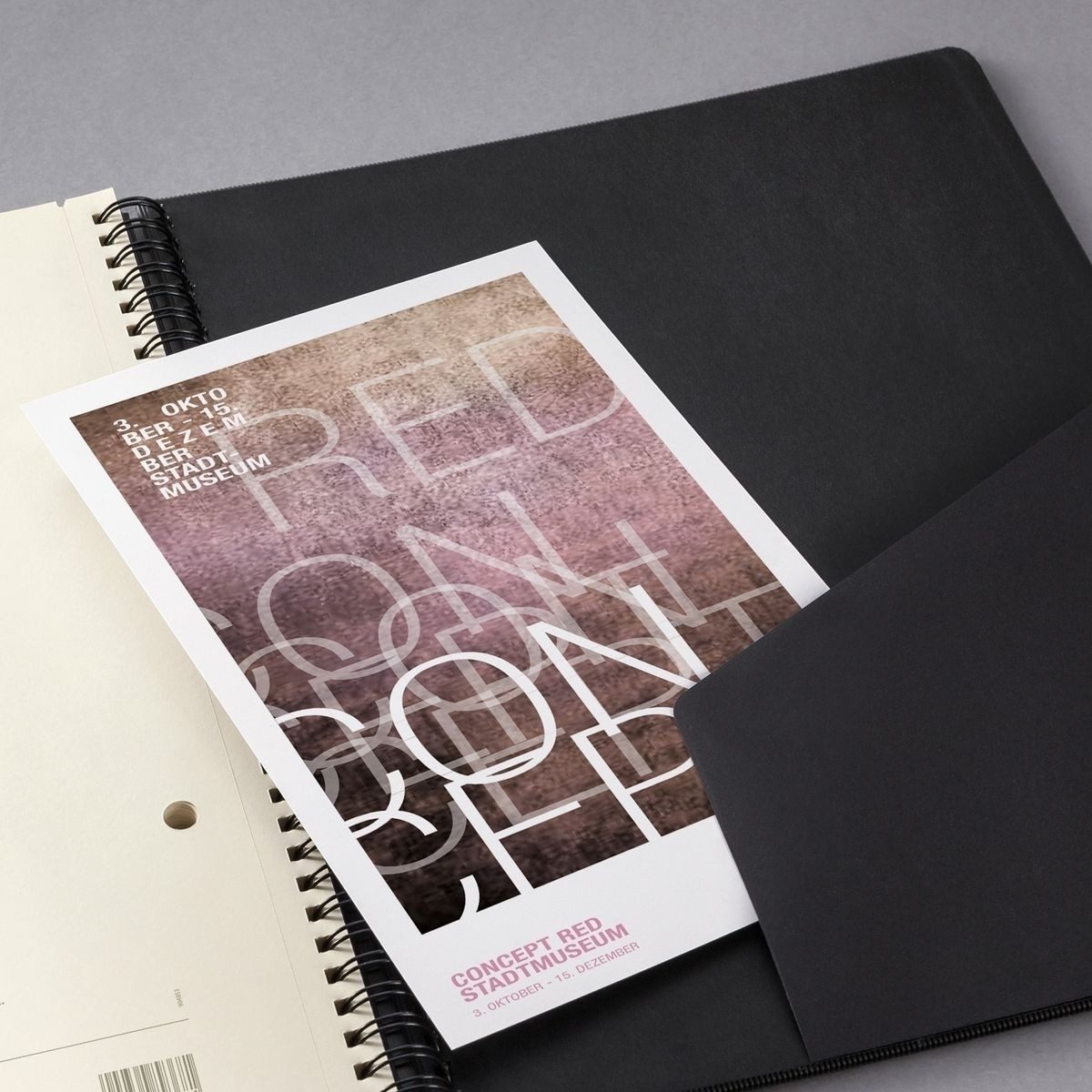 Sigel Notizbuch Spiralblock Conceptum A5 160 Seiten Hardcover kariert 80g black