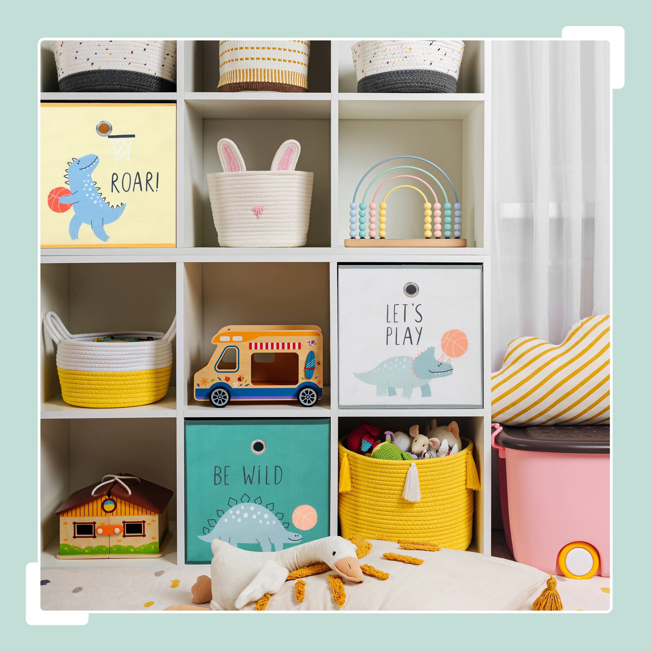 relaxdays Faltbox Kinder Aufbewahrungsboxen im 3er Set, A