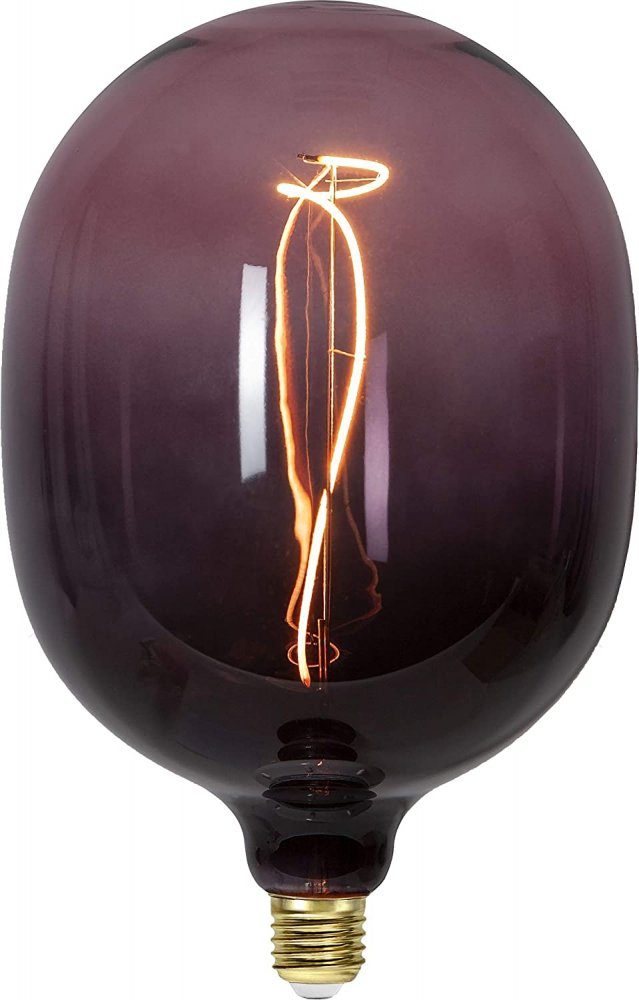 STAR TRADING Dekolicht LED-E27 Dekolampe 1800K 4W 60lm aubergine/pink