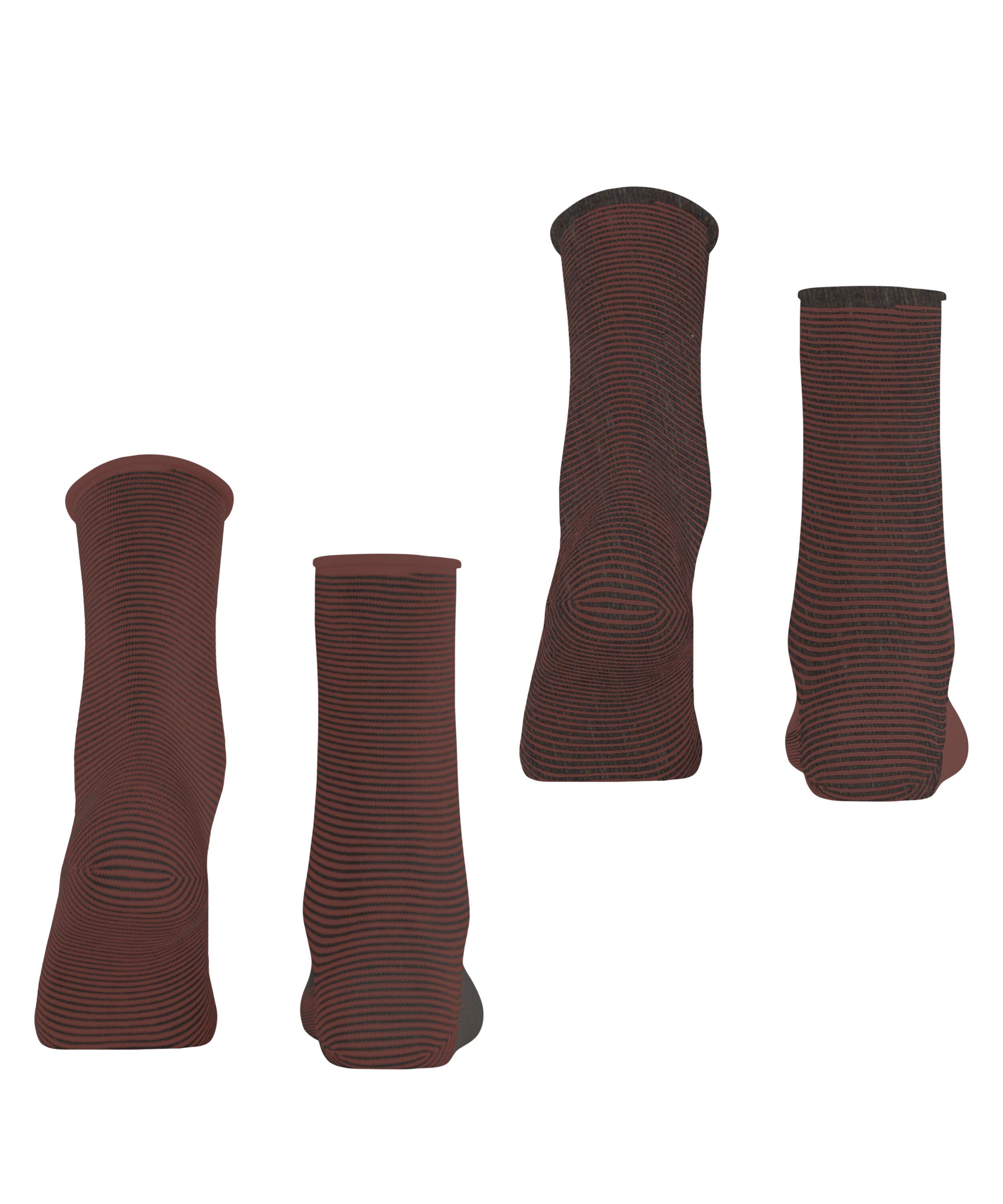 Esprit Socken Allover Stripe 2-Pack Socken aus Biobaumwolle (2-Paar) aus Biobaumwolle