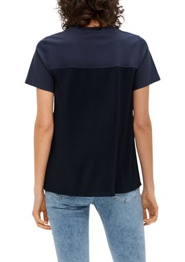 s.Oliver Kurzarmshirt T-Shirt mit Plisseefalten am Rücken