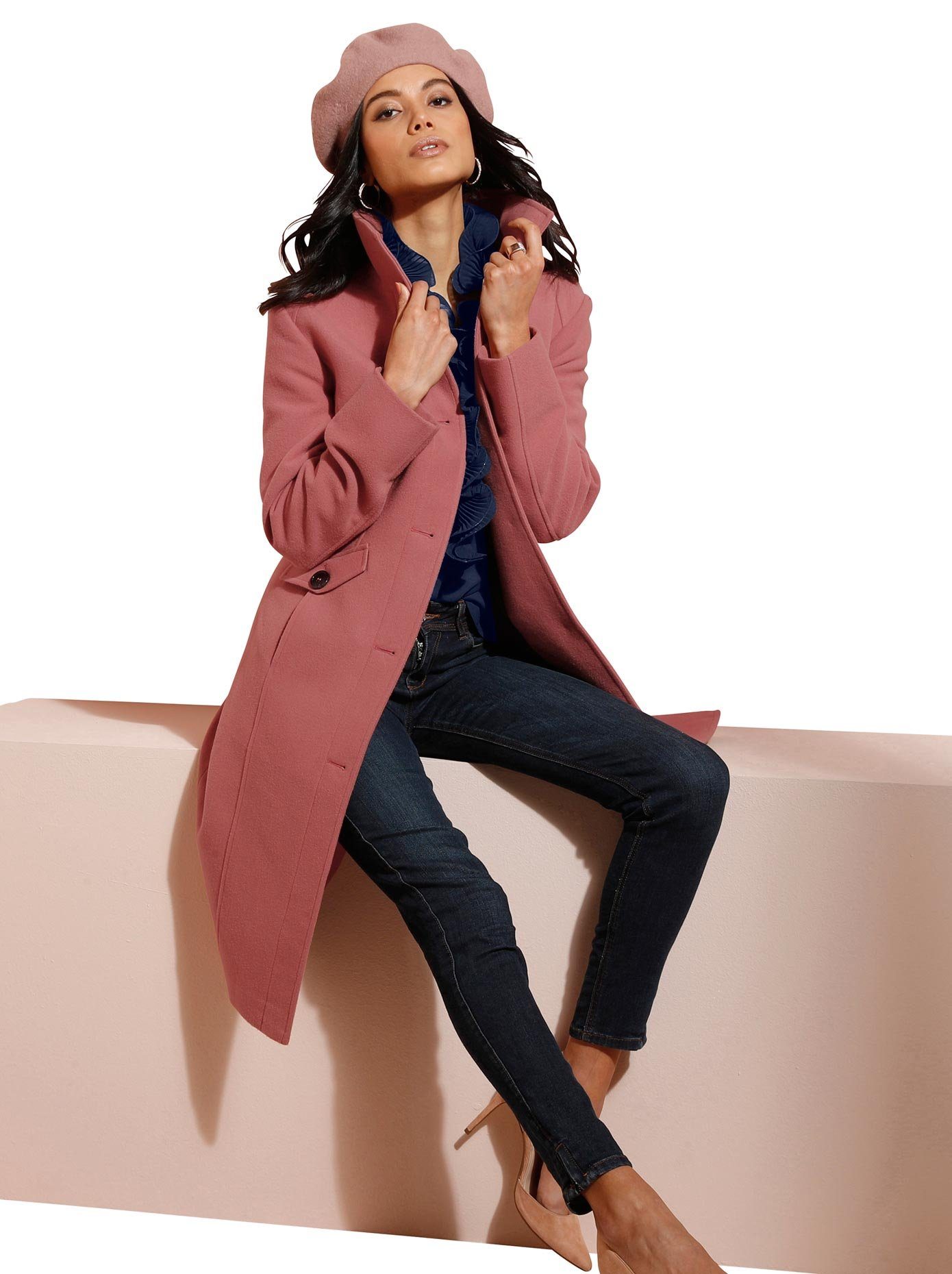 Wollmantel In Rosa Online Kaufen Otto