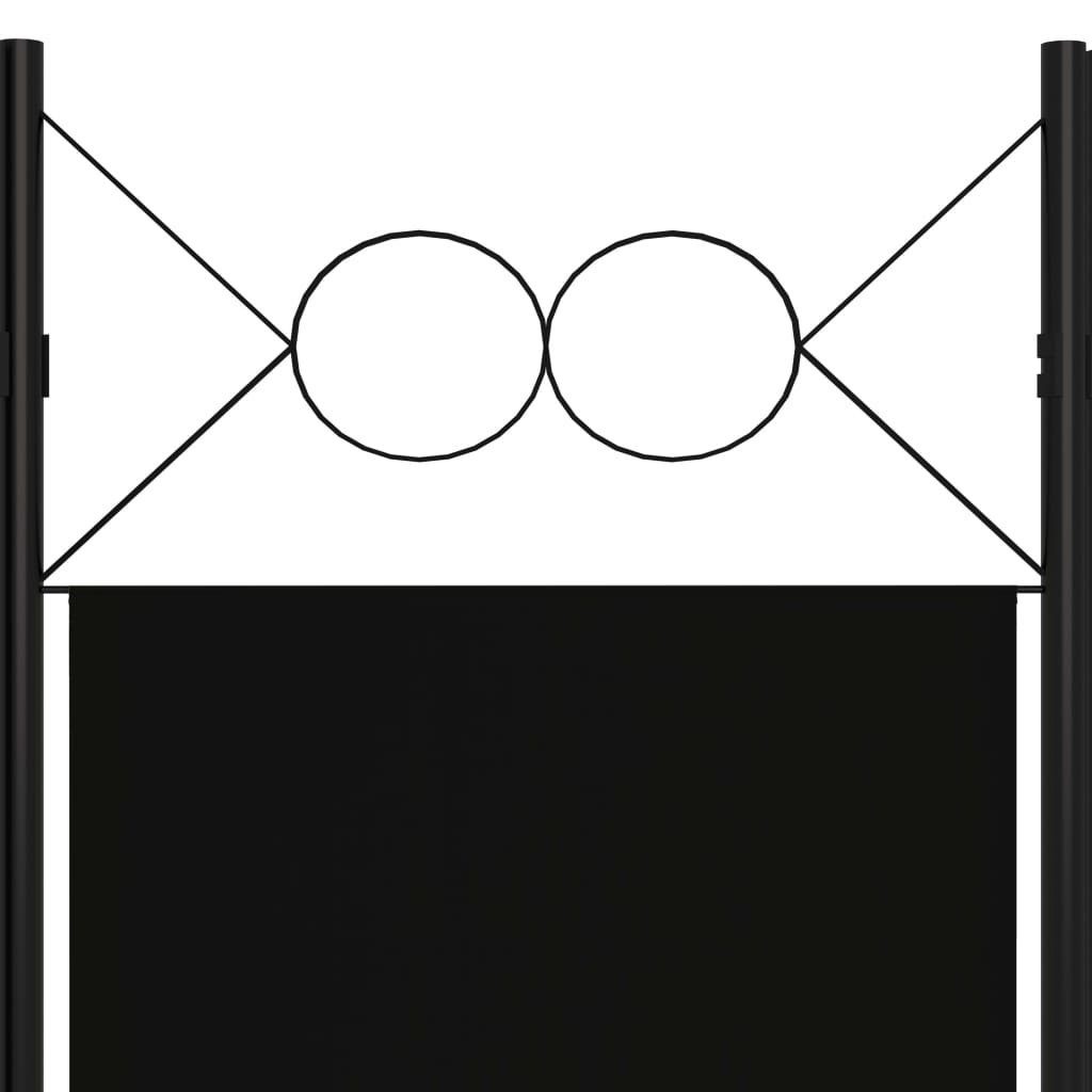 vidaXL Raumteiler Raumteiler Paravent c 180 Spanische 6-tlg x 240 Schwarz Trennwand Wand