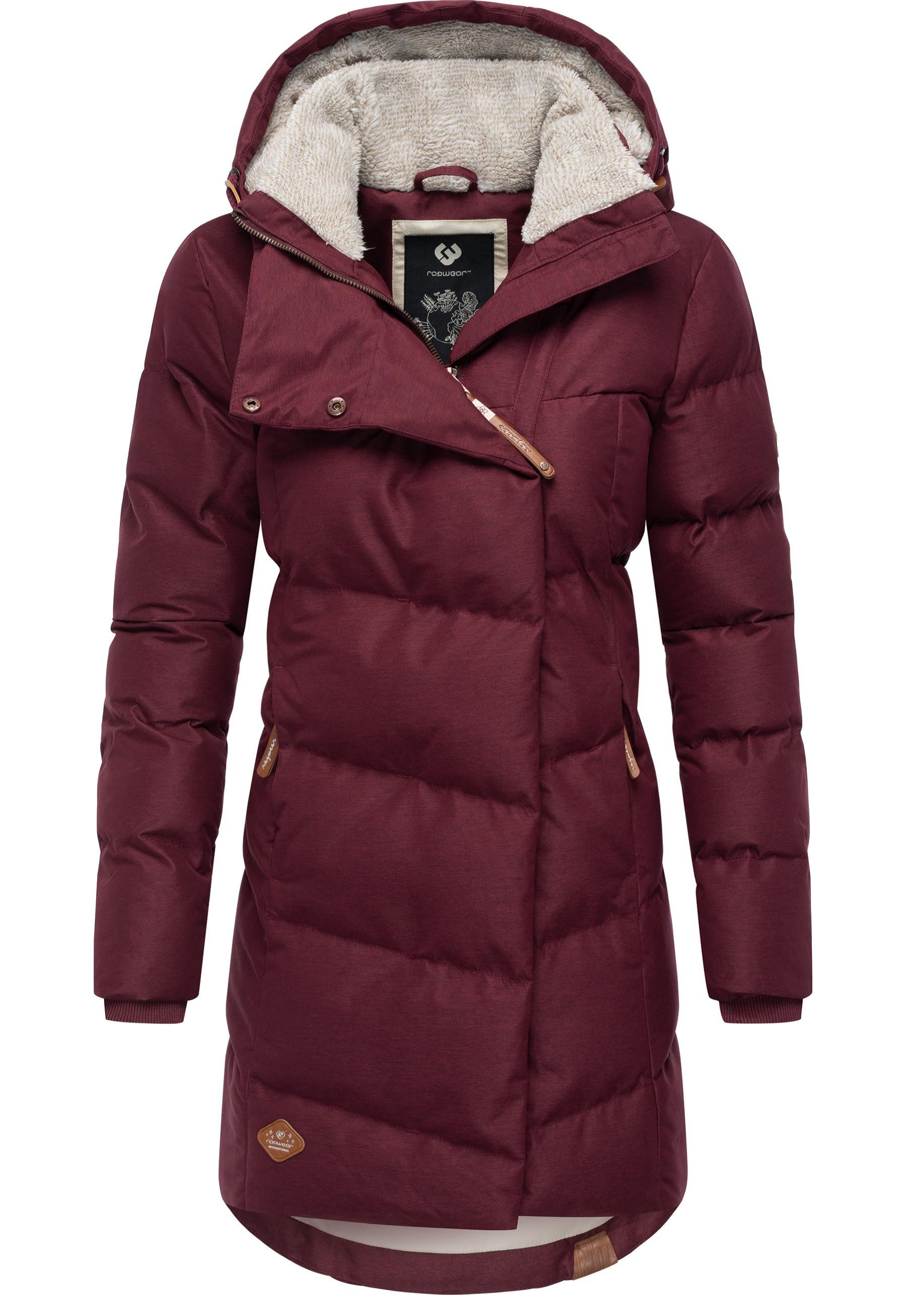Ragwear Wintermantel Pavla stylischer Winterparka mit Teddyfutter und Kapuz günstig online kaufen