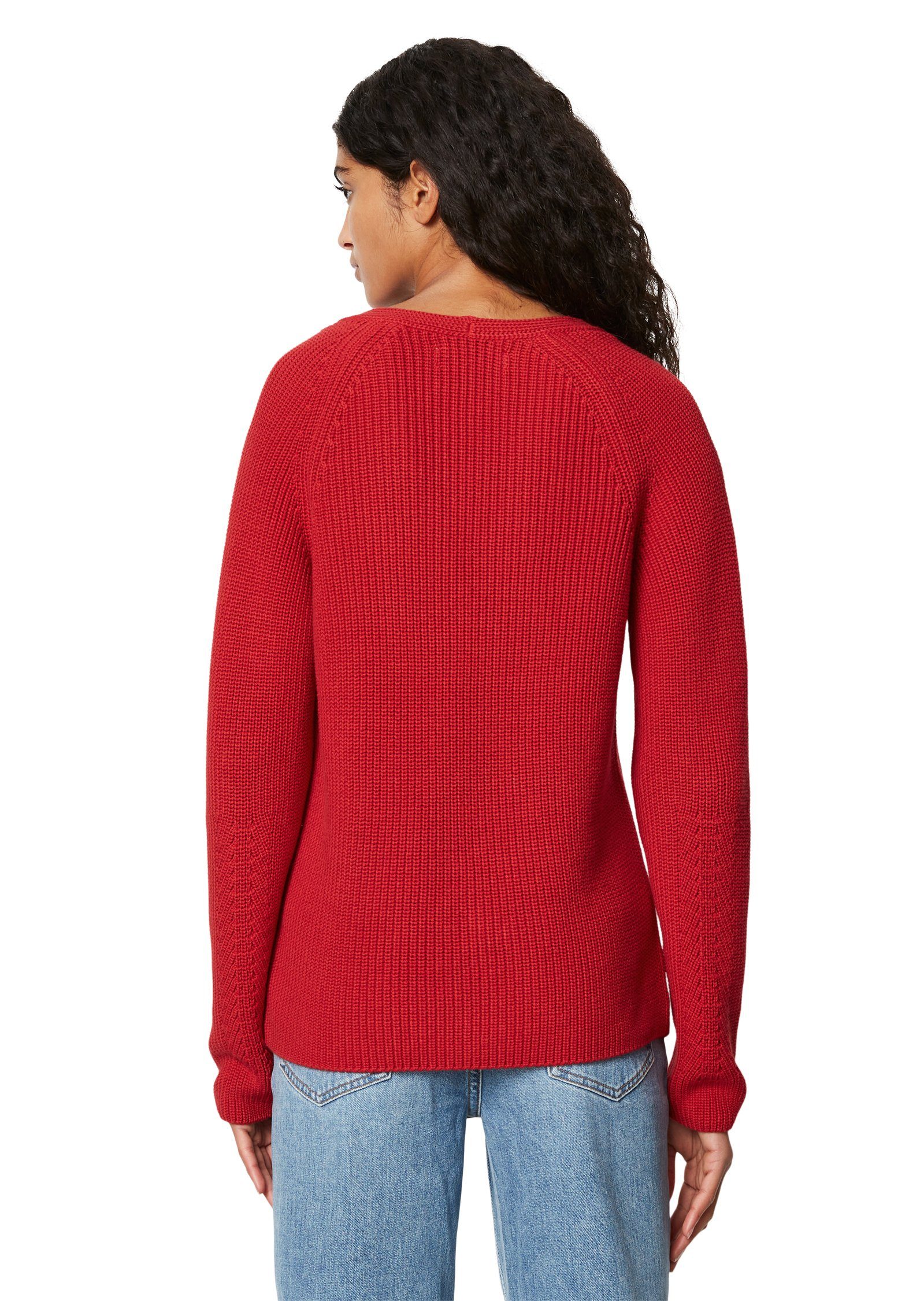 shiny Marc red V-Ausschnitt-Pullover O'Polo