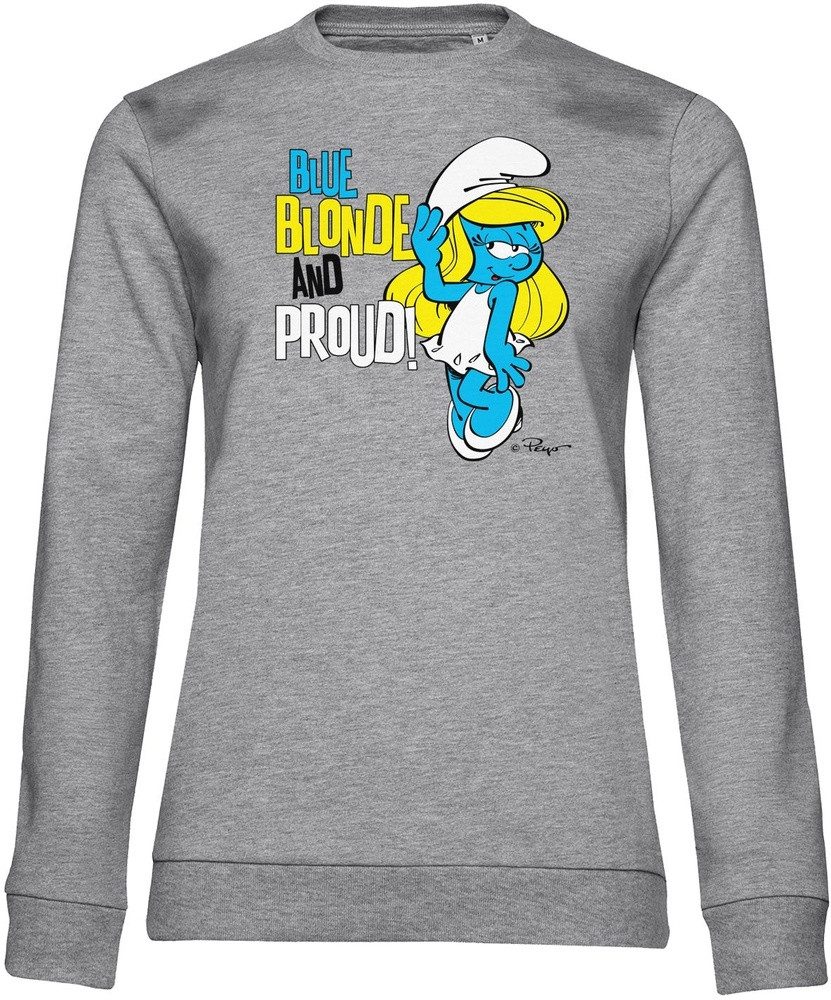Die Schlümpfe Rundhalspullover Blue, Blonde & Proud Girly Sweatshirt